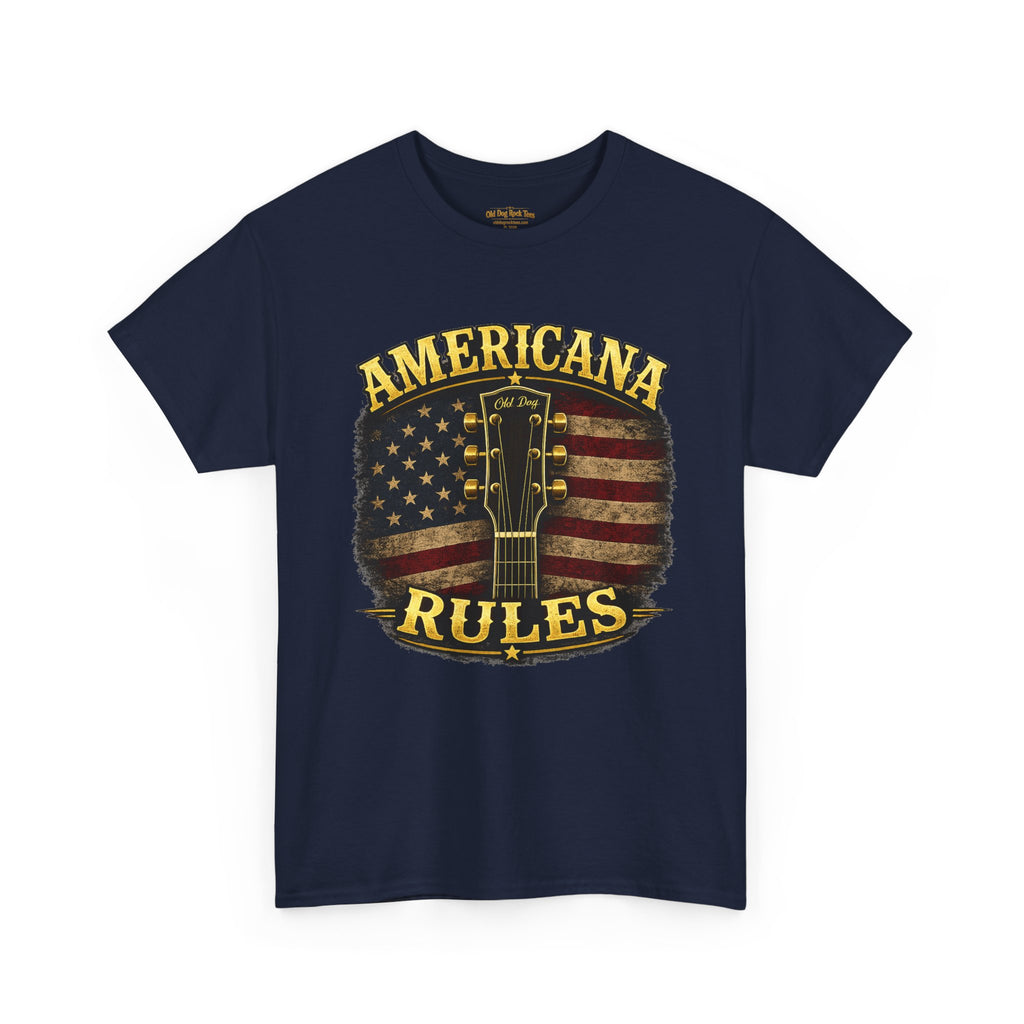 Americana Rules Guitar T‑Shirt — Vintage Country Music Tee