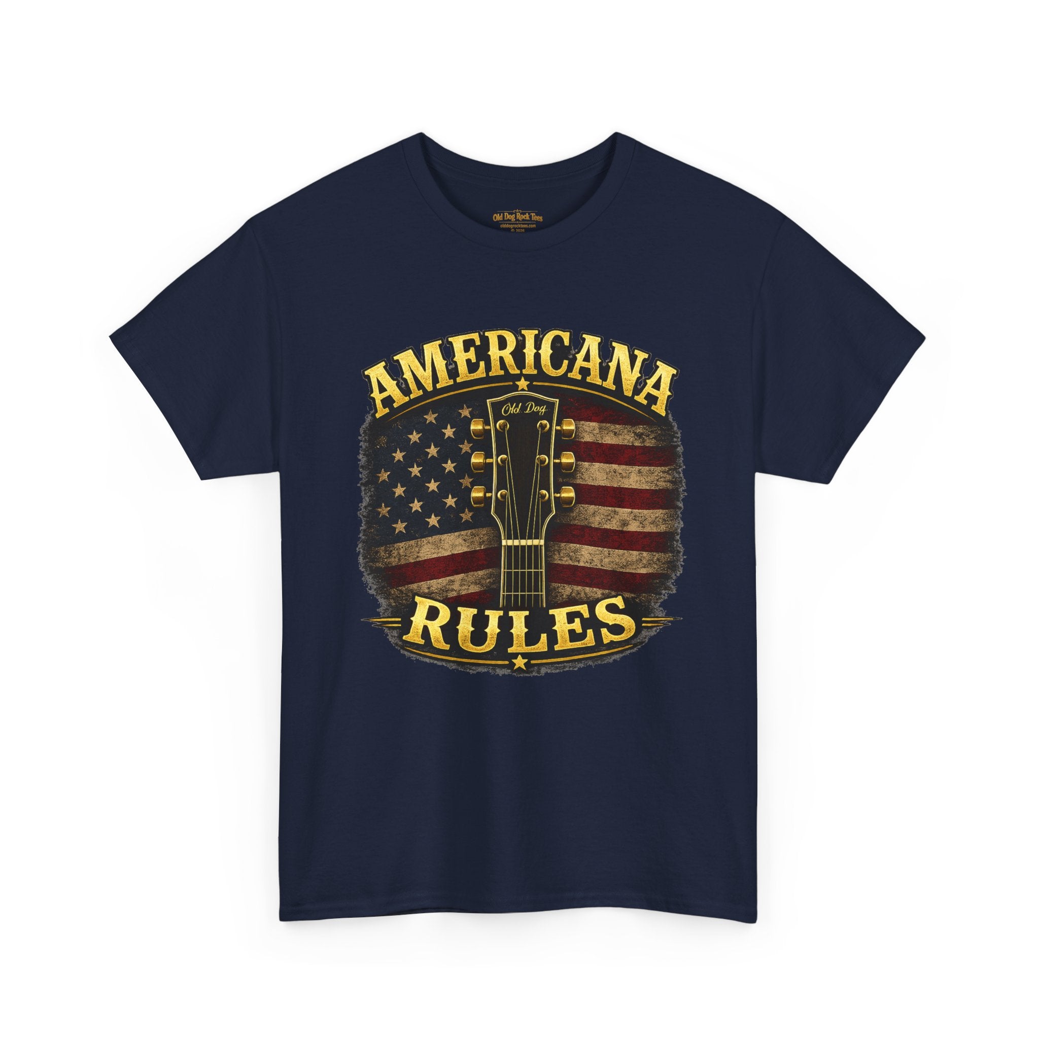 Americana Rules Guitar T‑Shirt — Vintage Country Music Tee