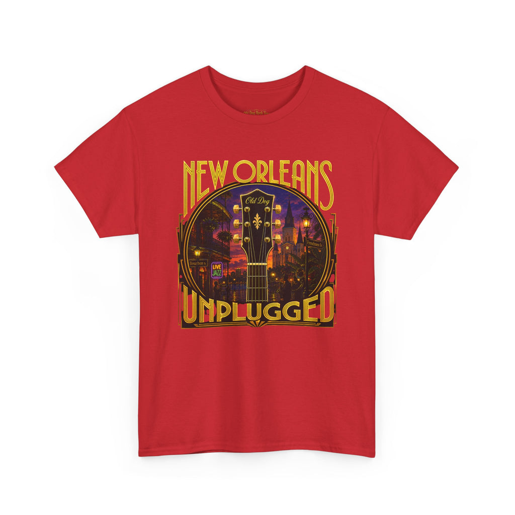 New Orleans Unplugged Guitar T-Shirt — Jazz Night Music Tee
