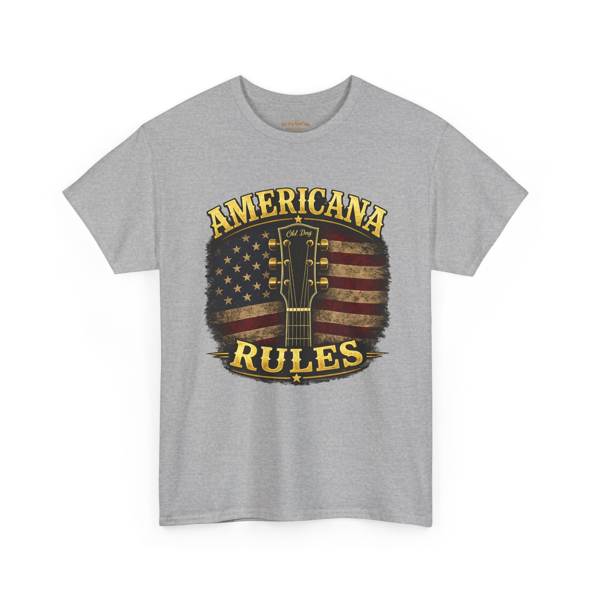 Americana Rules Guitar T‑Shirt — Vintage Country Music Tee