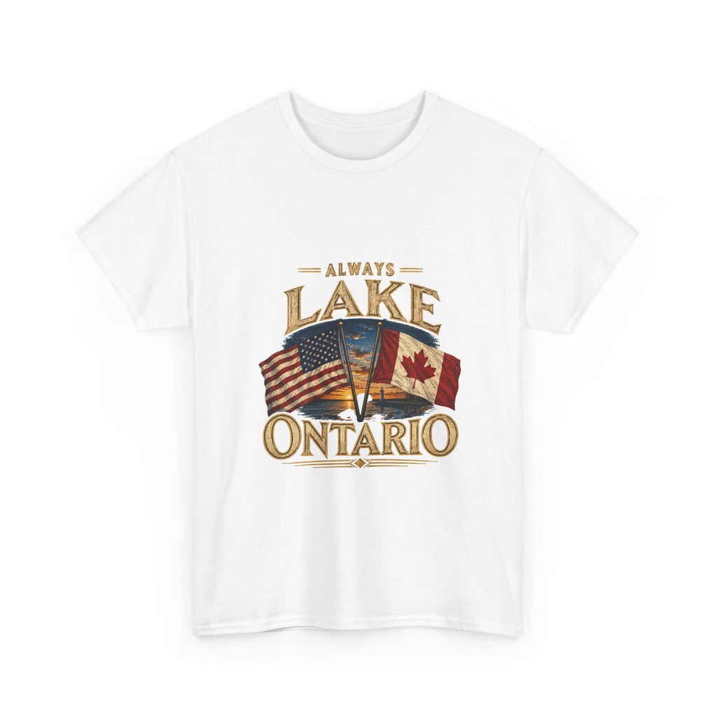 Lake Ontario Tee — "Always Lake Ontario" Vintage Flag Graphic
