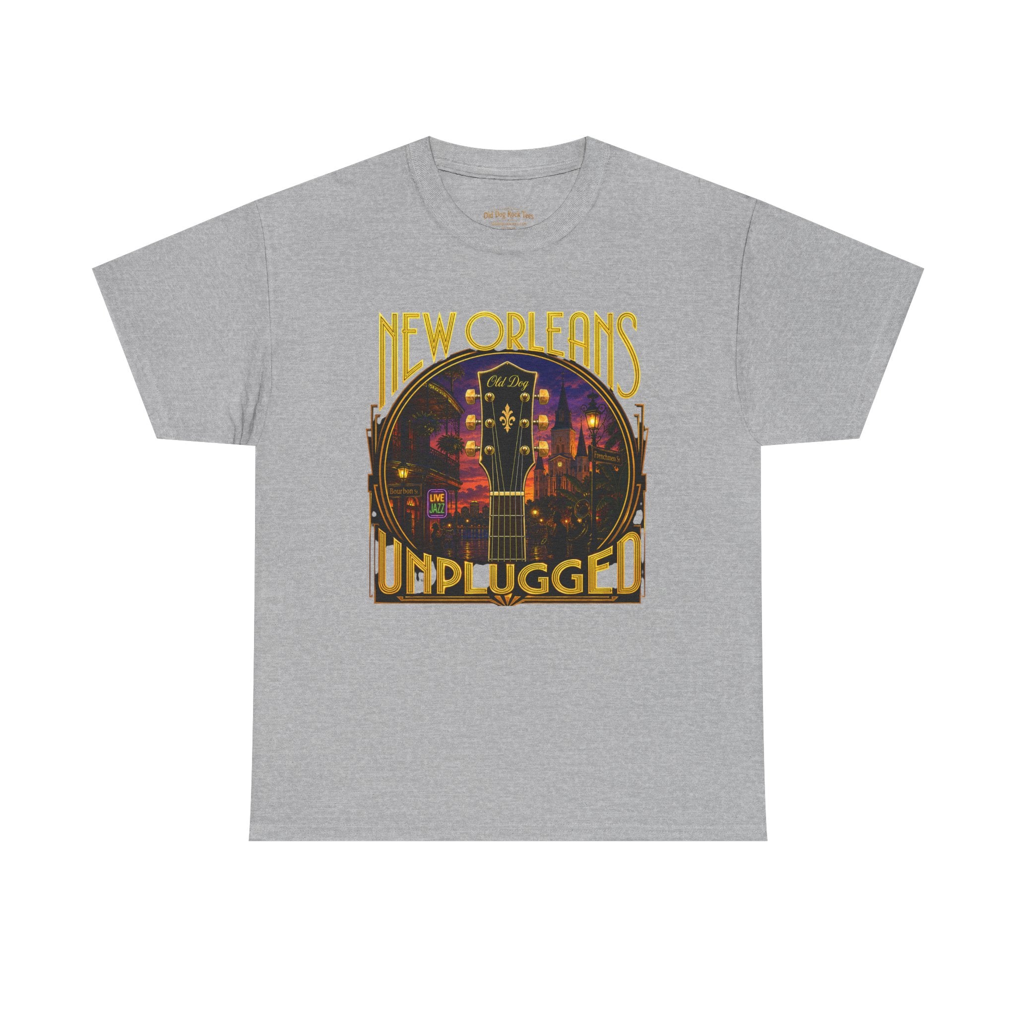 New Orleans Unplugged Guitar T-Shirt — Jazz Night Music Tee