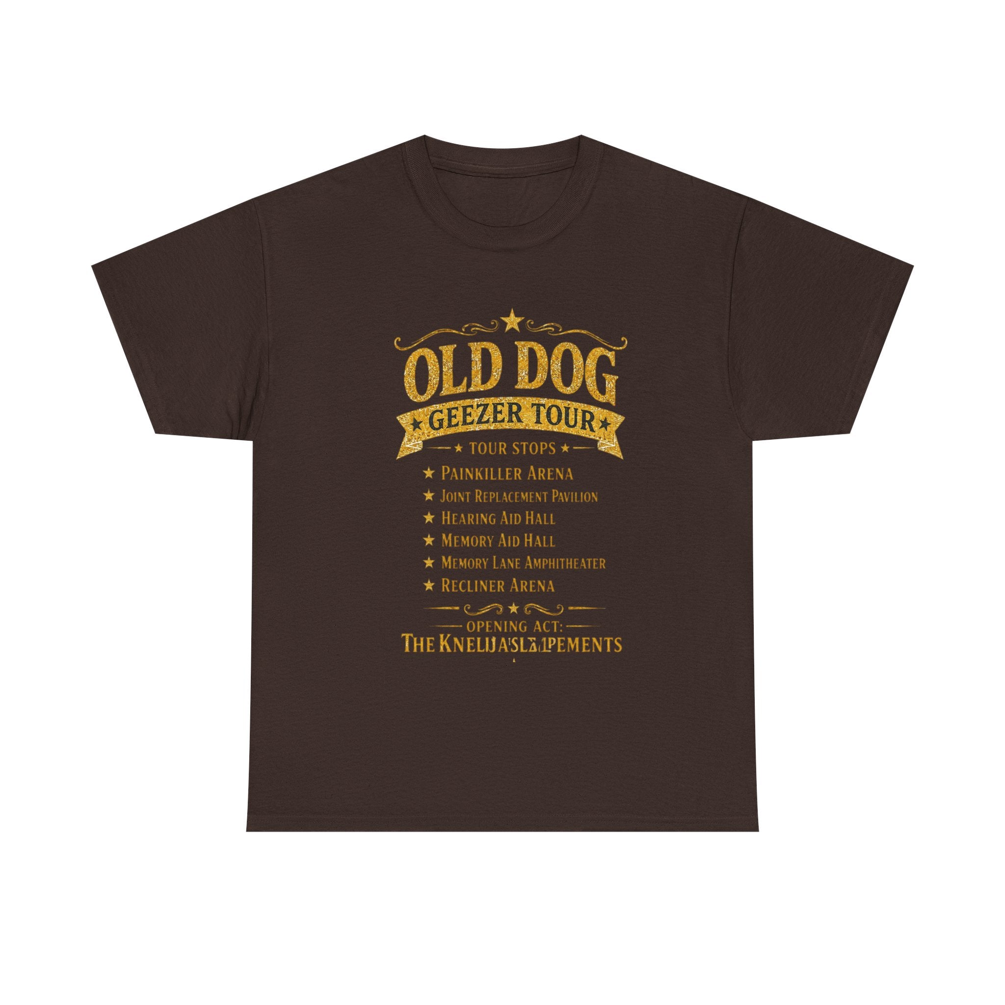 Old Dog Geezer Tour T-Shirt — Funny Senior Pet Lover Tee