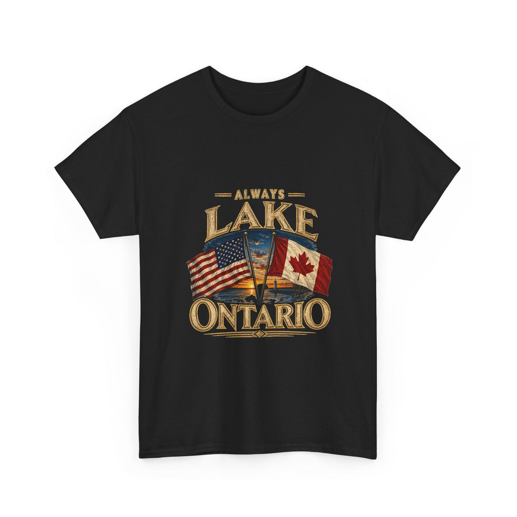 Lake Ontario Tee — "Always Lake Ontario" Vintage Flag Graphic