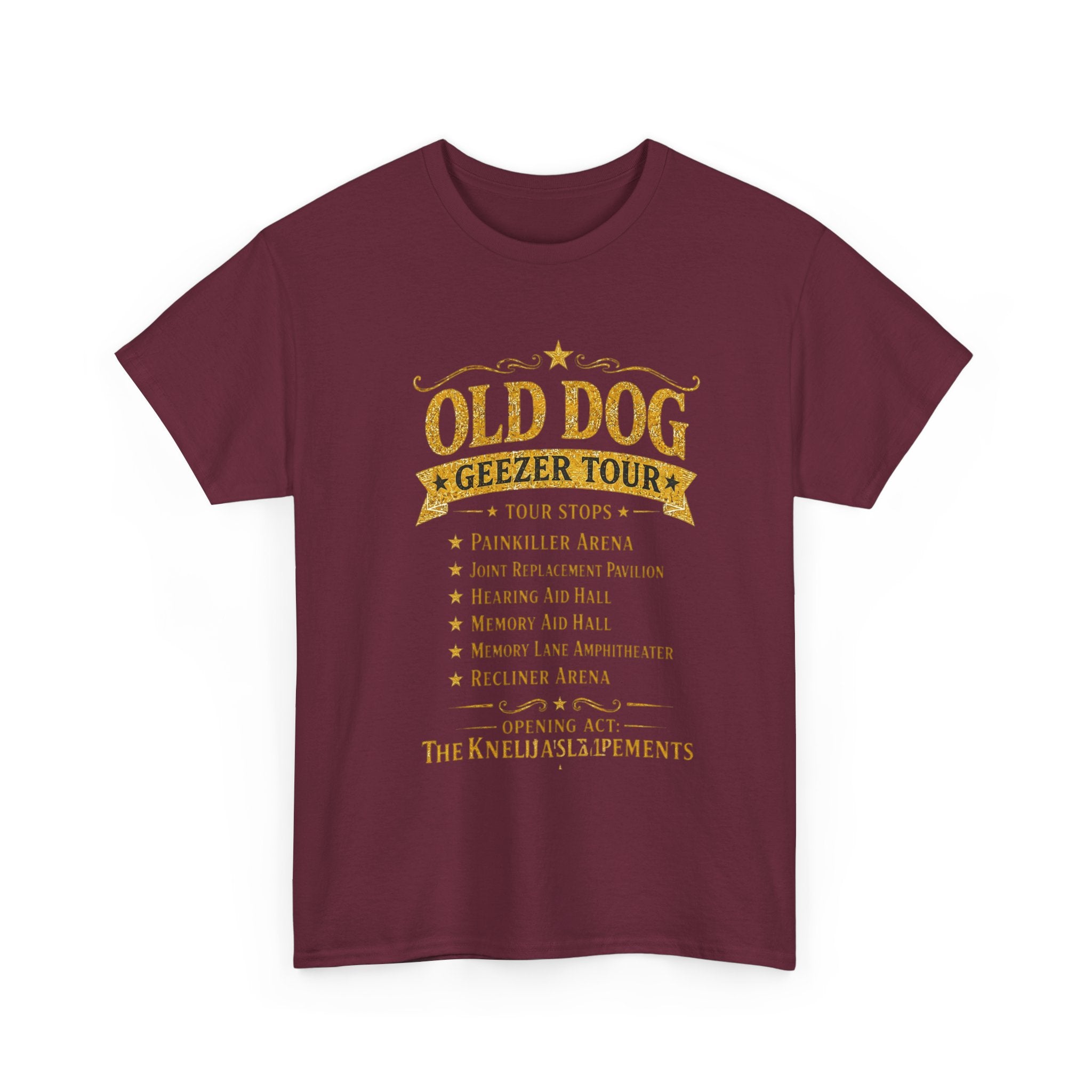 Old Dog Geezer Tour T-Shirt — Funny Senior Pet Lover Tee