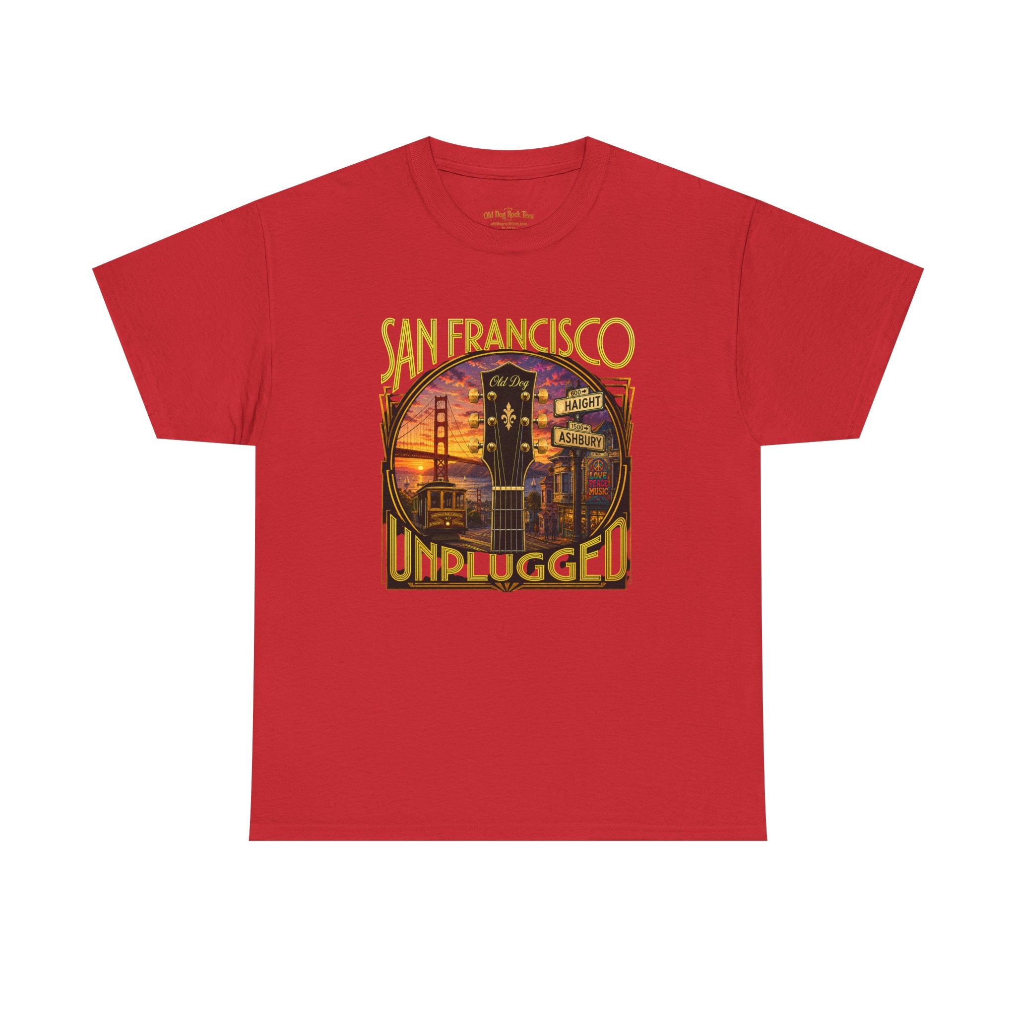 San Francisco Unplugged Tee — Vintage Sunset Golden Gate Tour Shirt