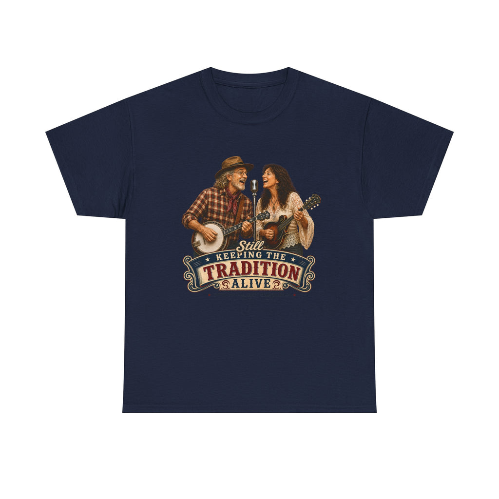 Keeping the Tradition Alive T-Shirt | Country Folk Music Banjo Guitar Design