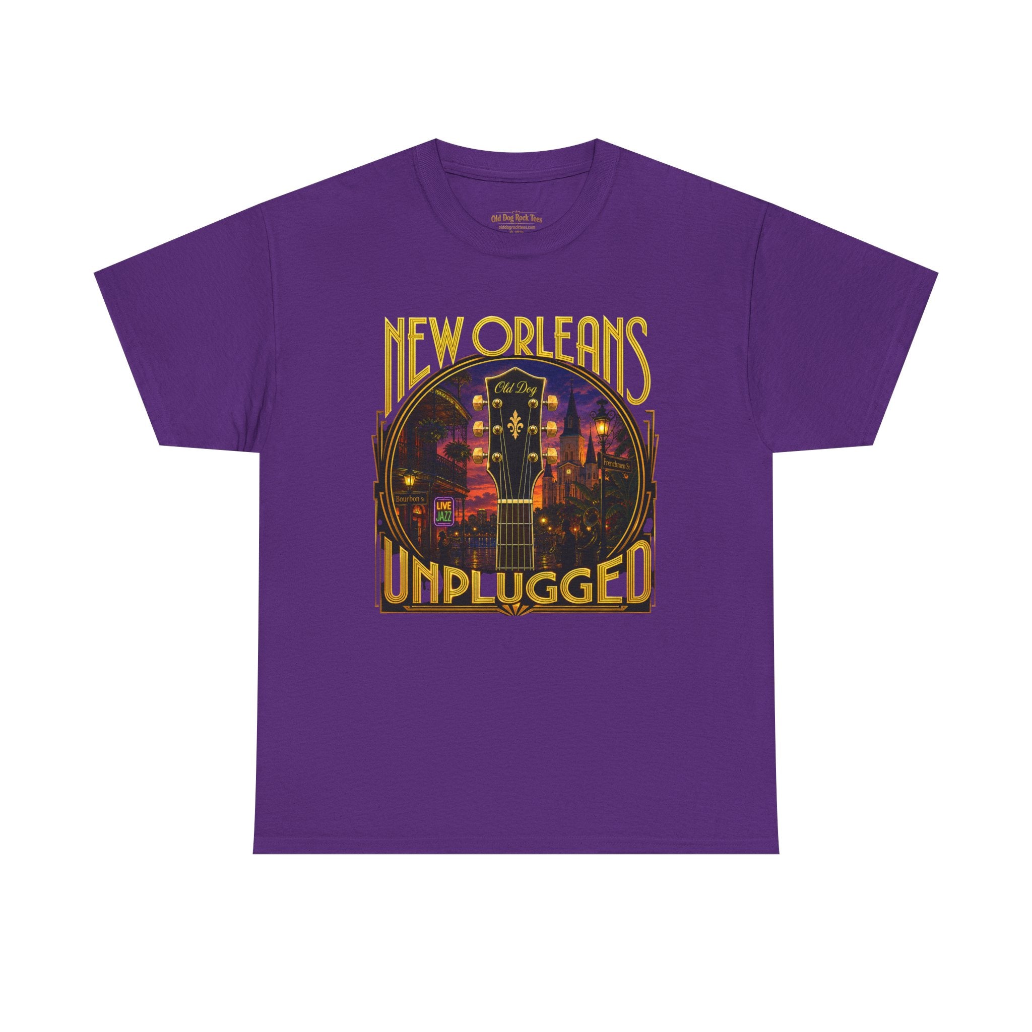 New Orleans Unplugged Guitar T-Shirt — Jazz Night Music Tee