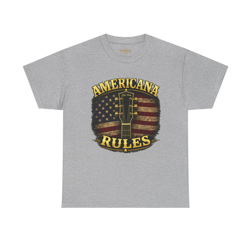 Americana Rules Guitar T‑Shirt — Vintage Country Music Tee