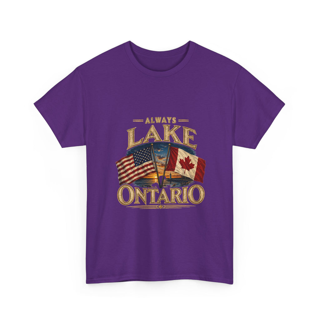 Lake Ontario Tee — "Always Lake Ontario" Vintage Flag Graphic