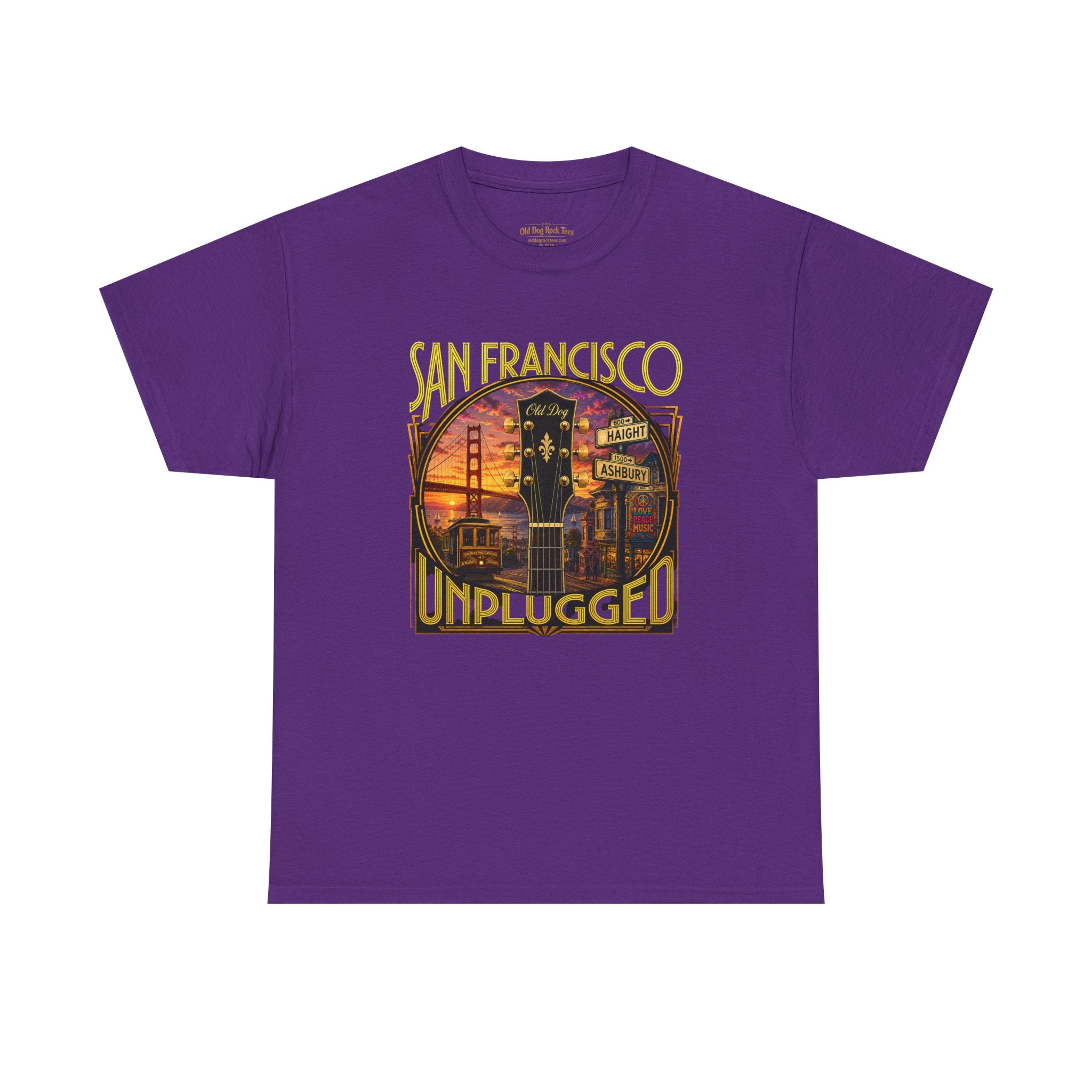 San Francisco Unplugged Tee — Vintage Sunset Golden Gate Tour Shirt