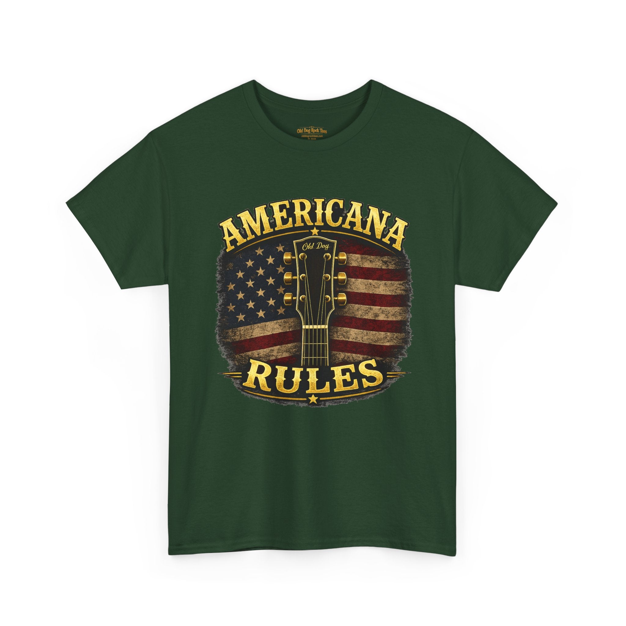 Americana Rules Guitar T‑Shirt — Vintage Country Music Tee