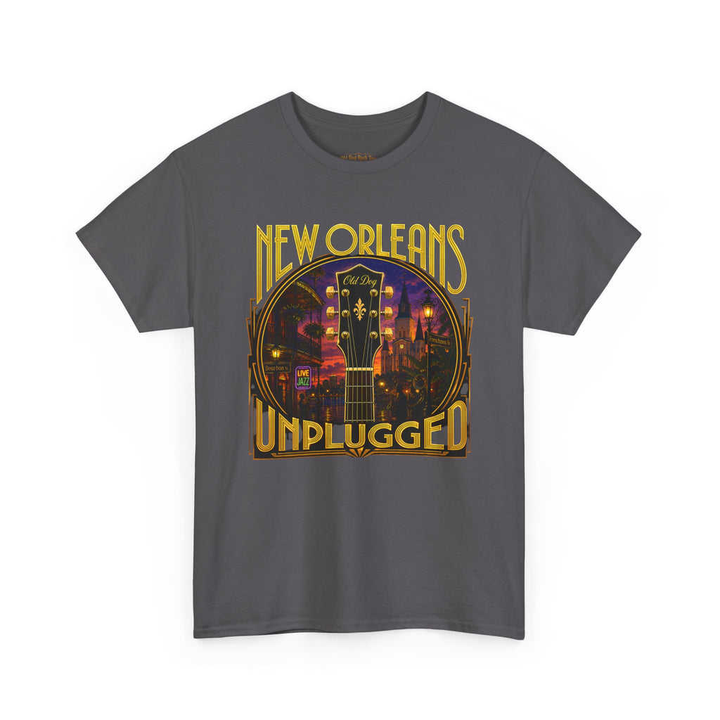 New Orleans Unplugged Guitar T-Shirt — Jazz Night Music Tee
