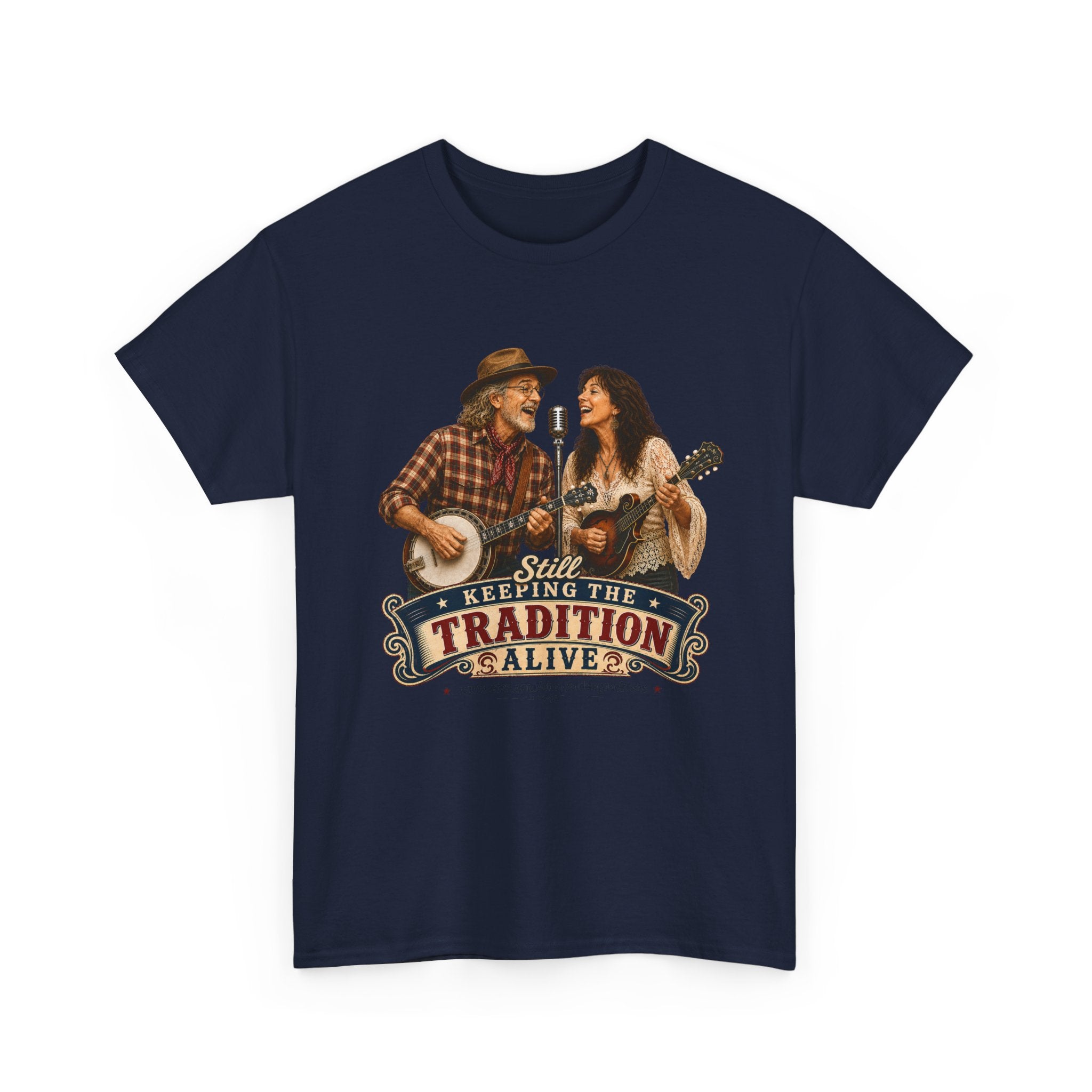 Keeping the Tradition Alive T-Shirt | Country Folk Music Banjo Guitar Design