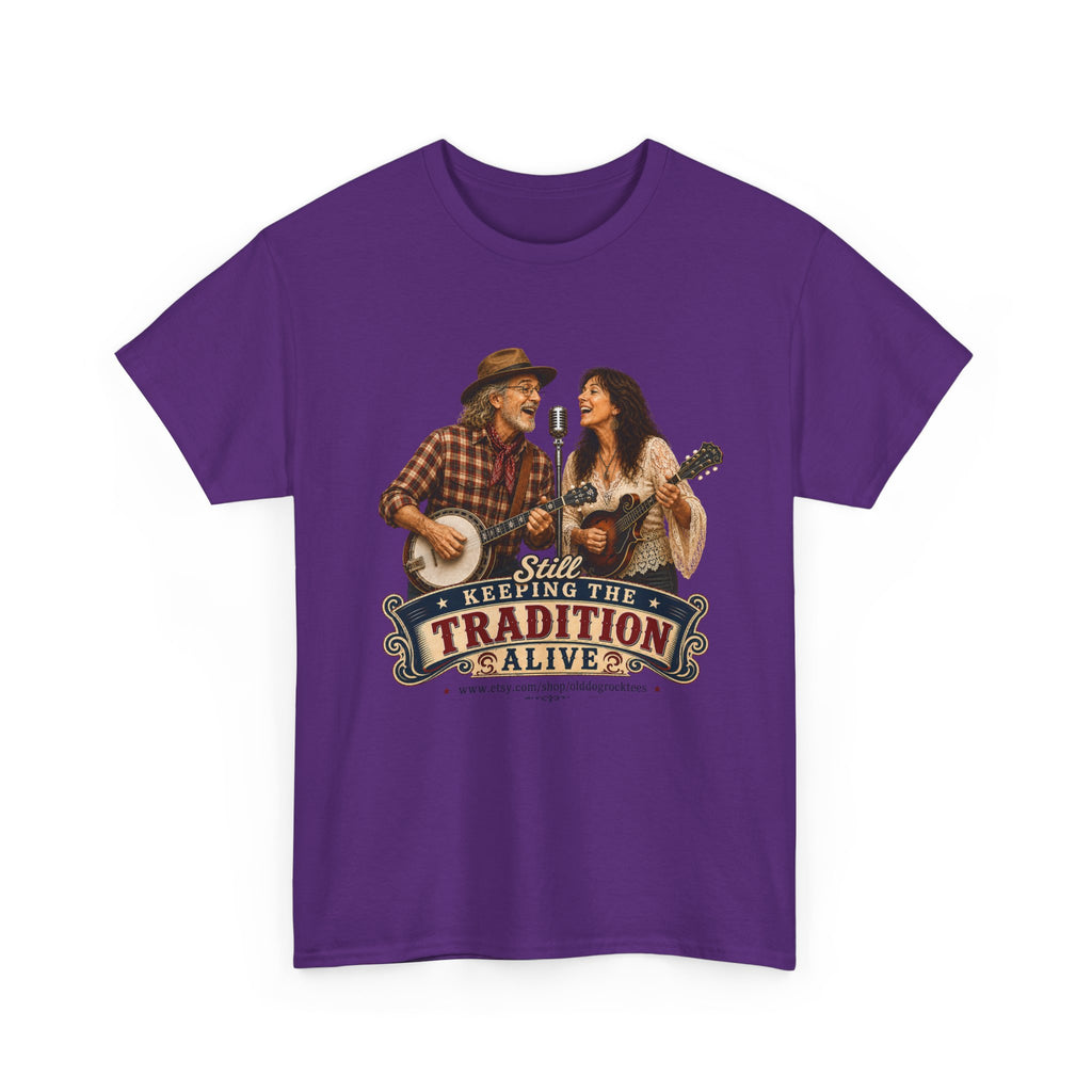 Keeping the Tradition Alive T-Shirt | Country Folk Music Banjo Guitar Design