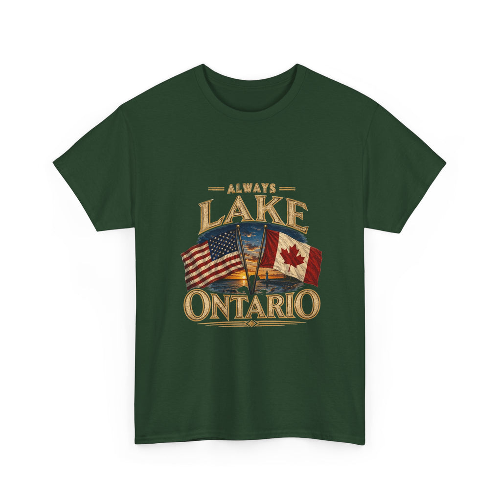 Lake Ontario Tee — "Always Lake Ontario" Vintage Flag Graphic