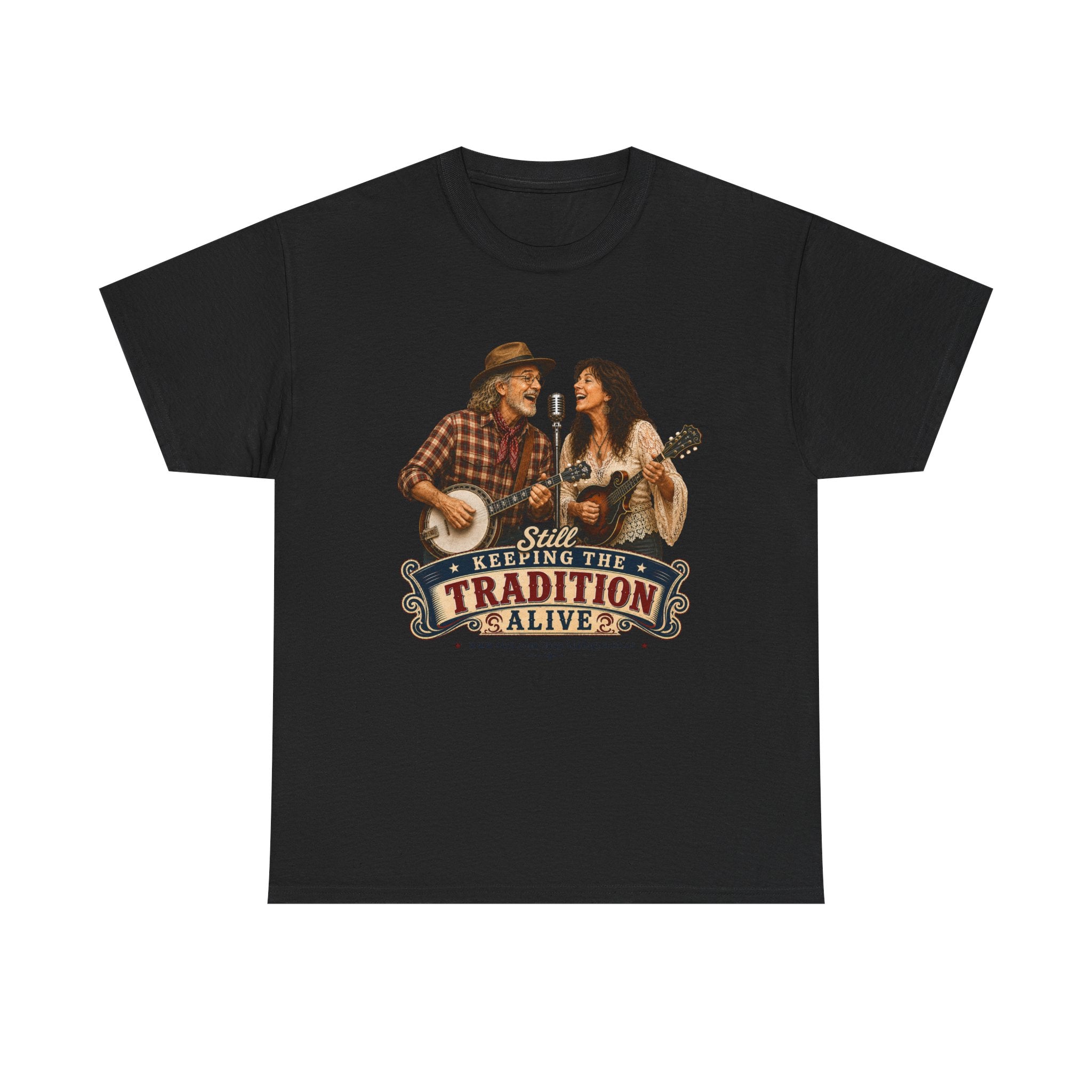 Keeping the Tradition Alive T-Shirt | Country Folk Music Banjo Guitar Design
