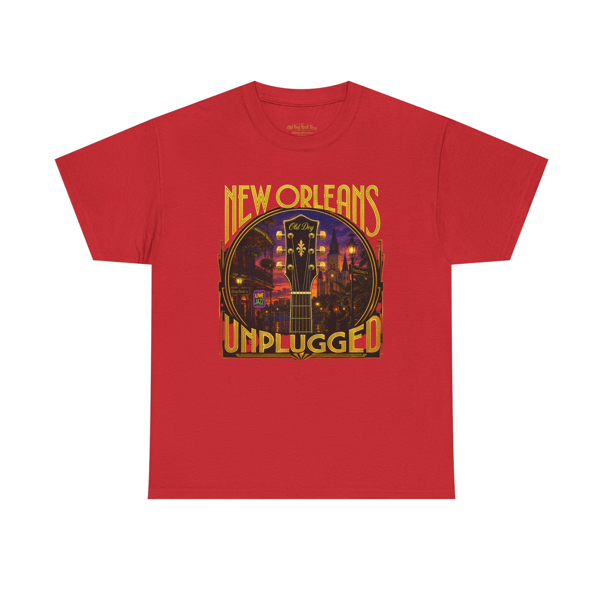 New Orleans Unplugged Guitar T-Shirt — Jazz Night Music Tee