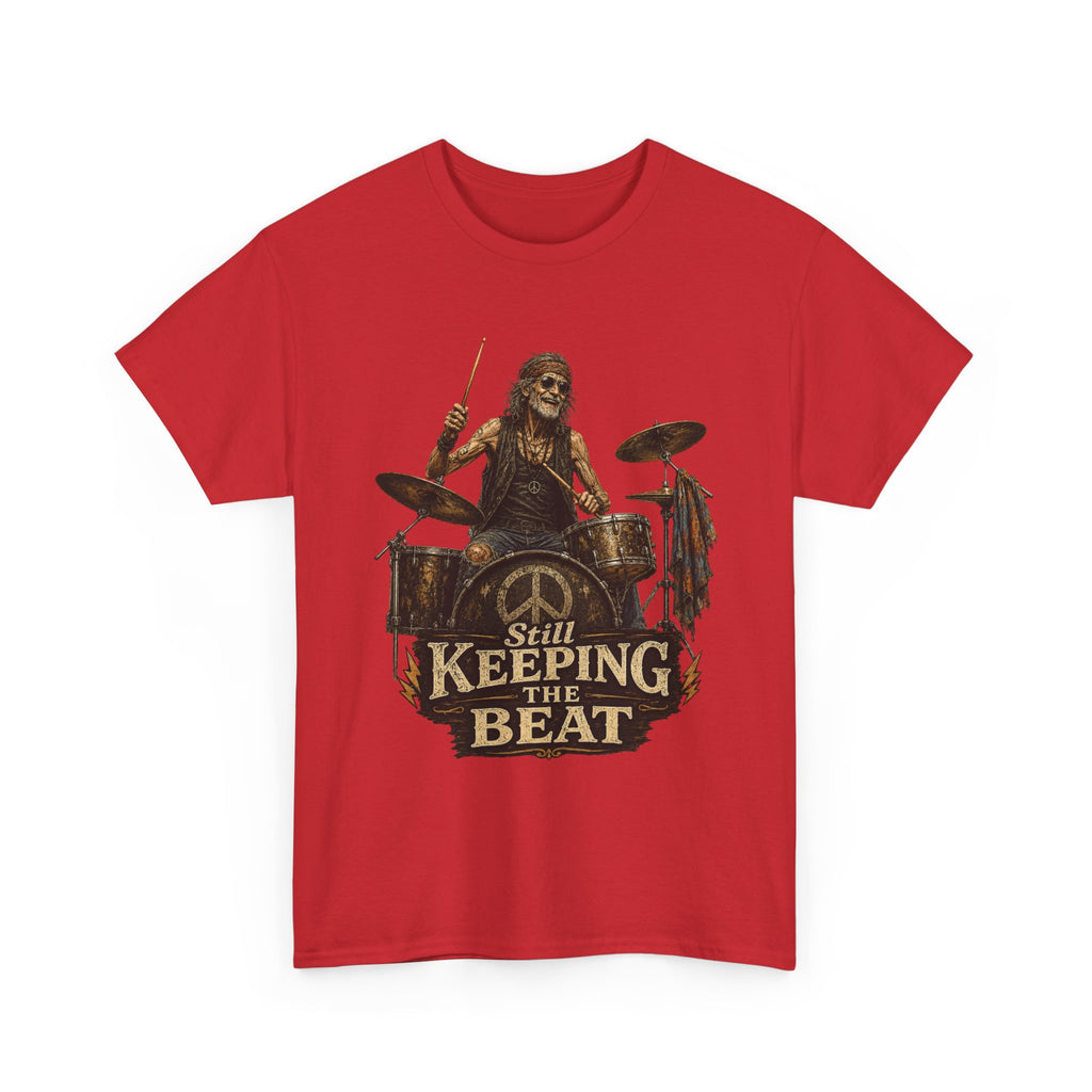 'Still Keeping the Beat' T-Shirt | Rock Music Drum Player Tee