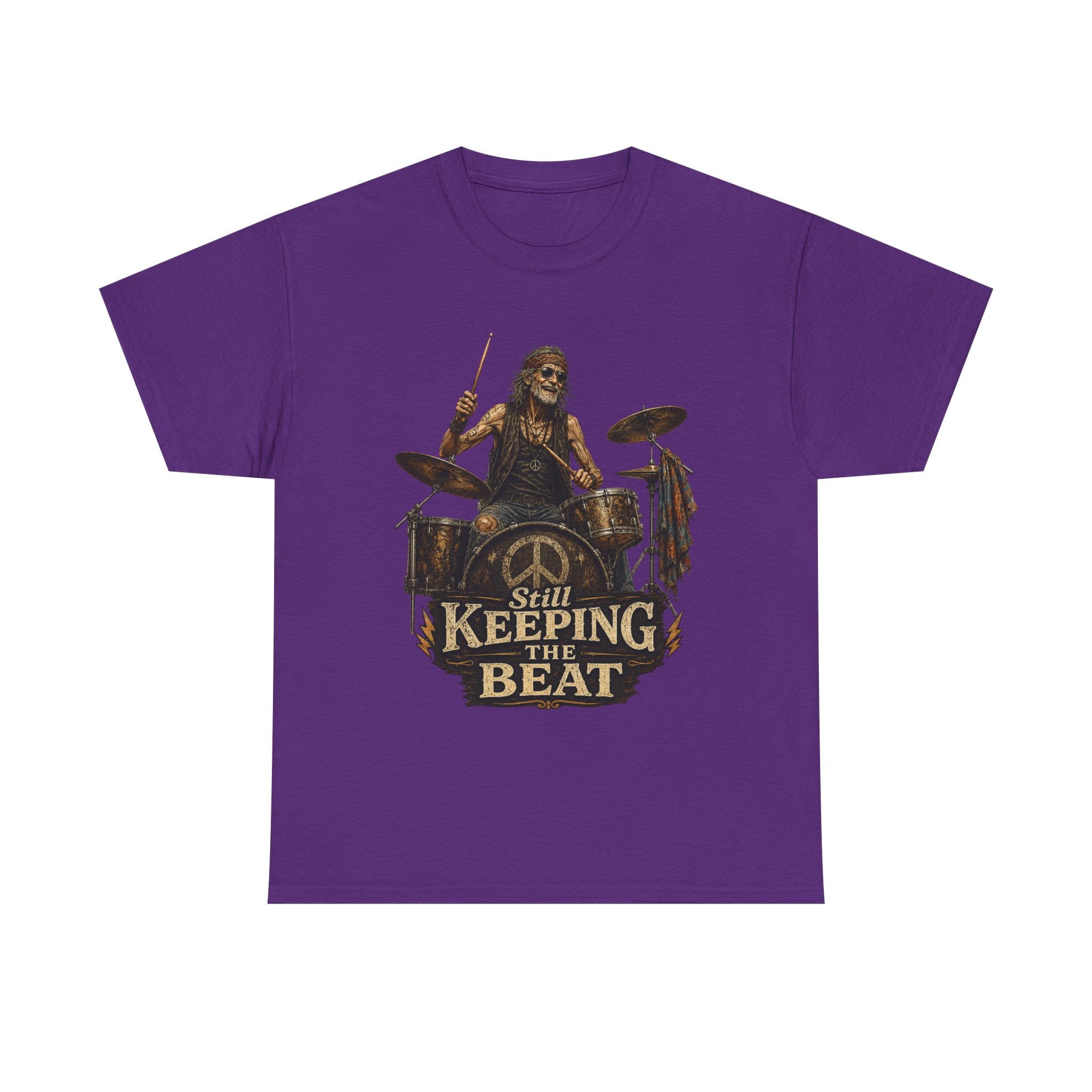 'Still Keeping the Beat' T-Shirt | Rock Music Drum Player Tee
