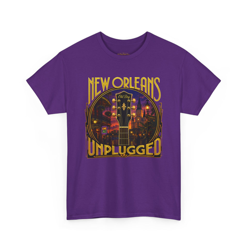 New Orleans Unplugged Guitar T-Shirt — Jazz Night Music Tee