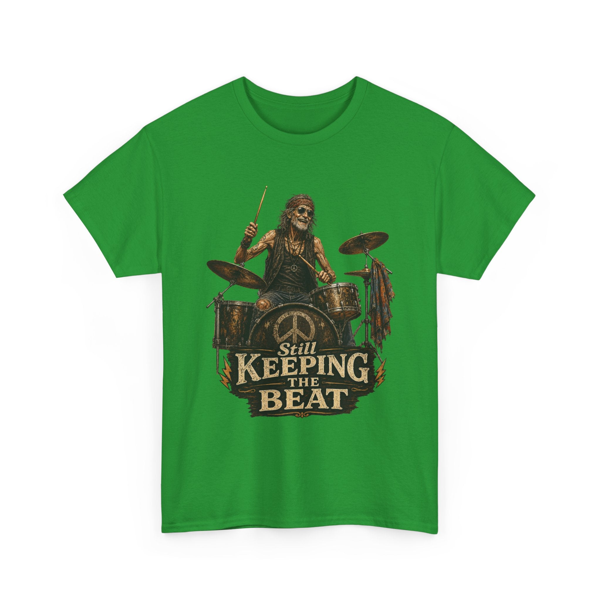 'Still Keeping the Beat' T-Shirt | Rock Music Drum Player Tee