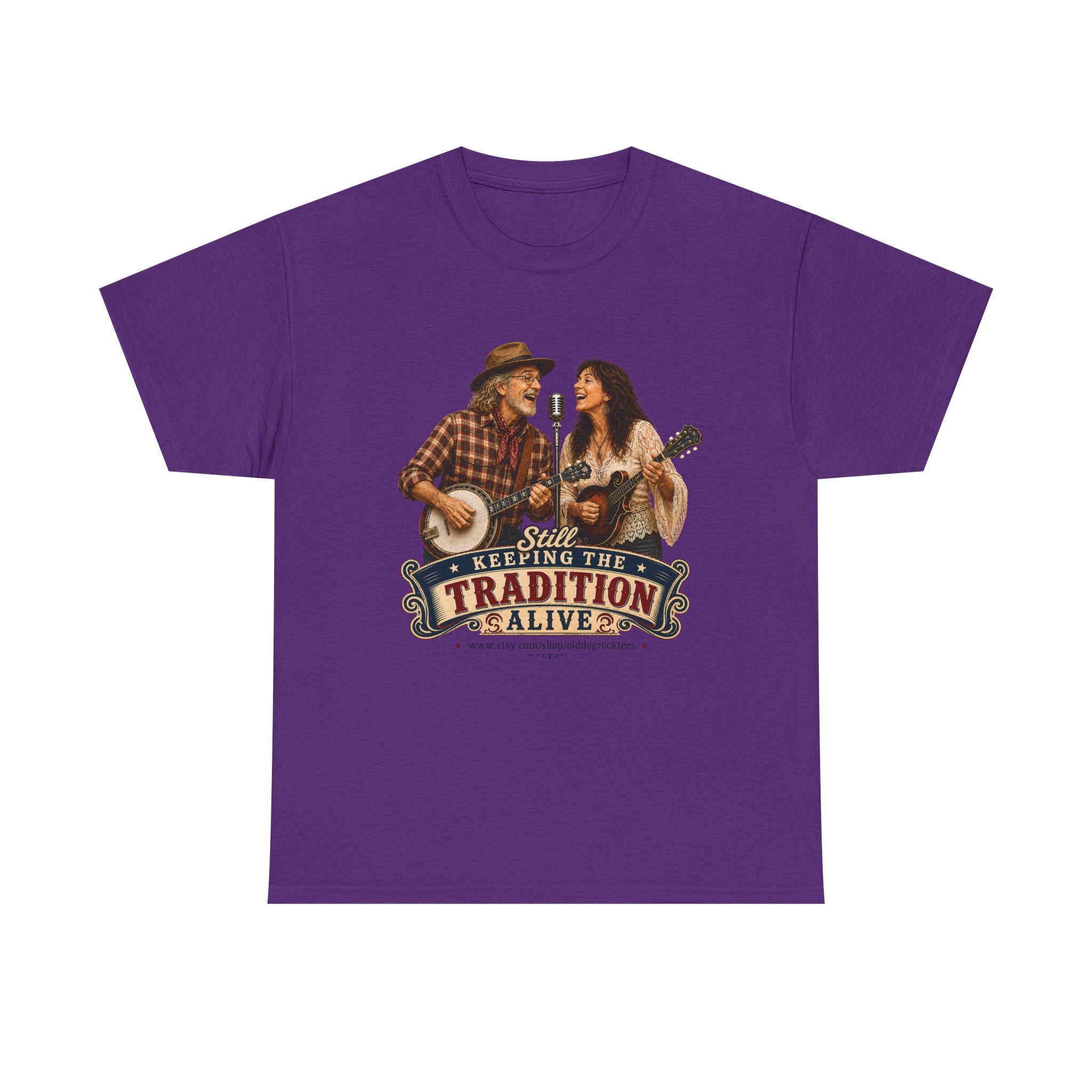 Keeping the Tradition Alive T-Shirt | Country Folk Music Banjo Guitar Design