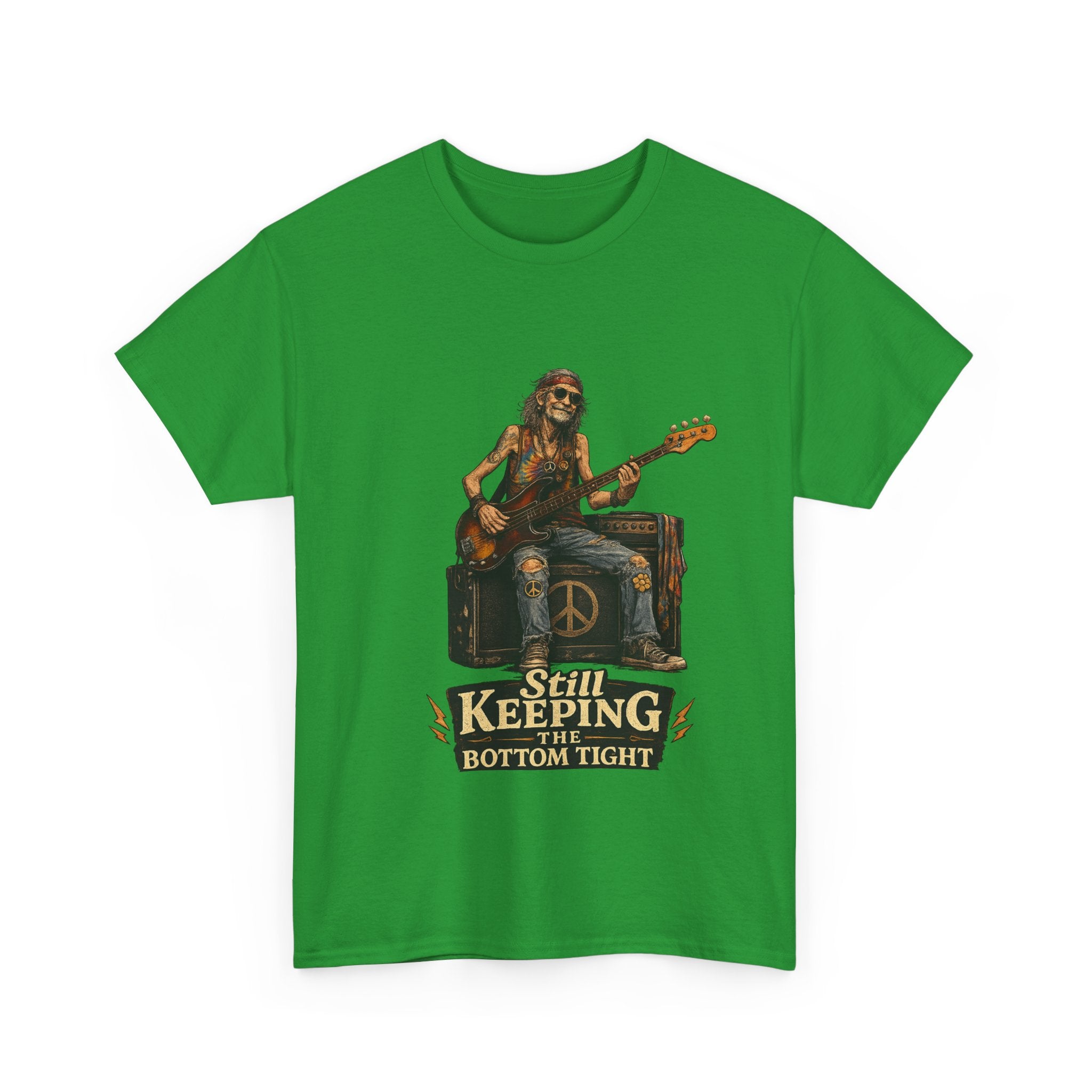 Bass Player Graphic Tee | Rock Music Vintage 'Still Keeping Bottom Tight'