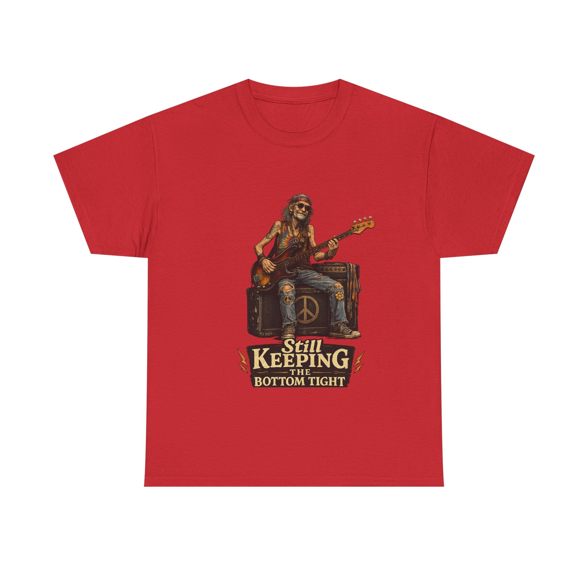 Bass Player Graphic Tee | Rock Music Vintage 'Still Keeping Bottom Tight'