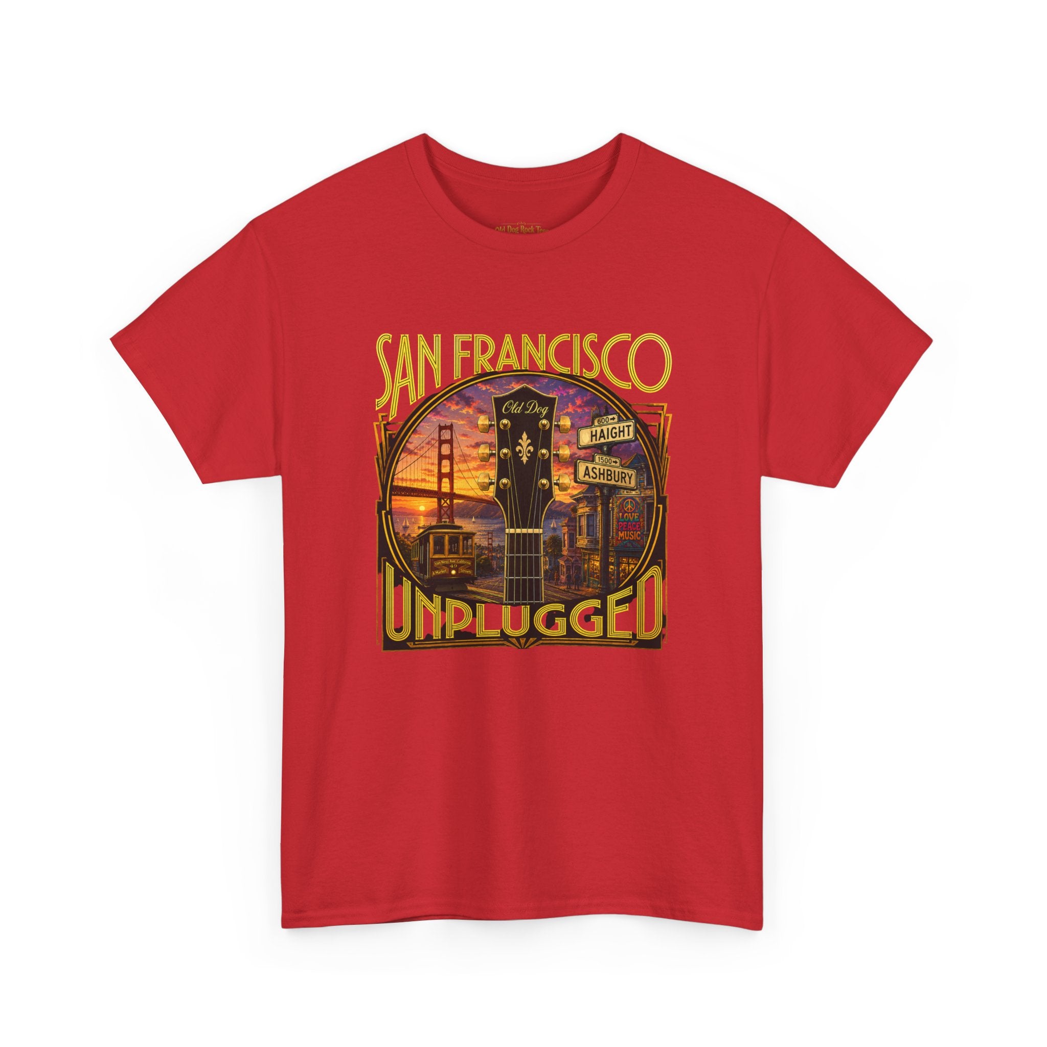 San Francisco Unplugged Tee — Vintage Sunset Golden Gate Tour Shirt