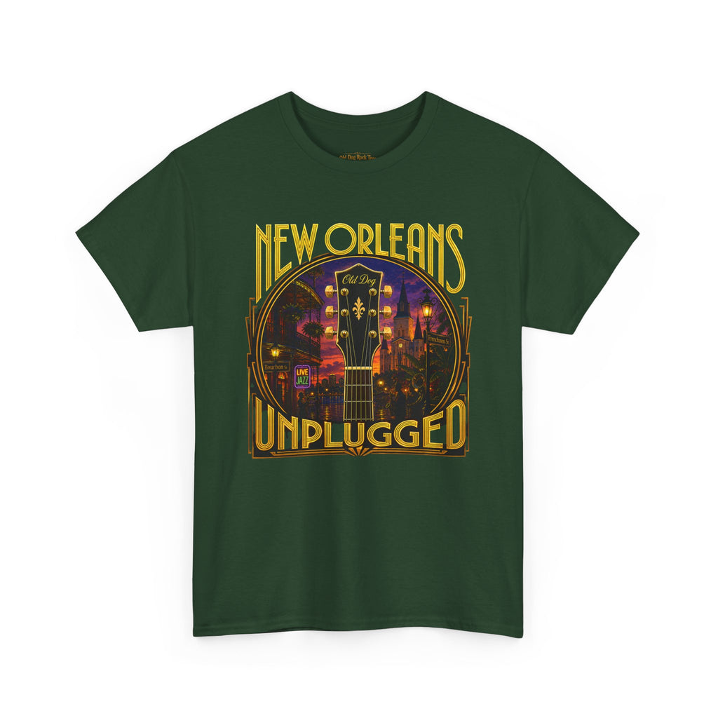 New Orleans Unplugged Guitar T-Shirt — Jazz Night Music Tee