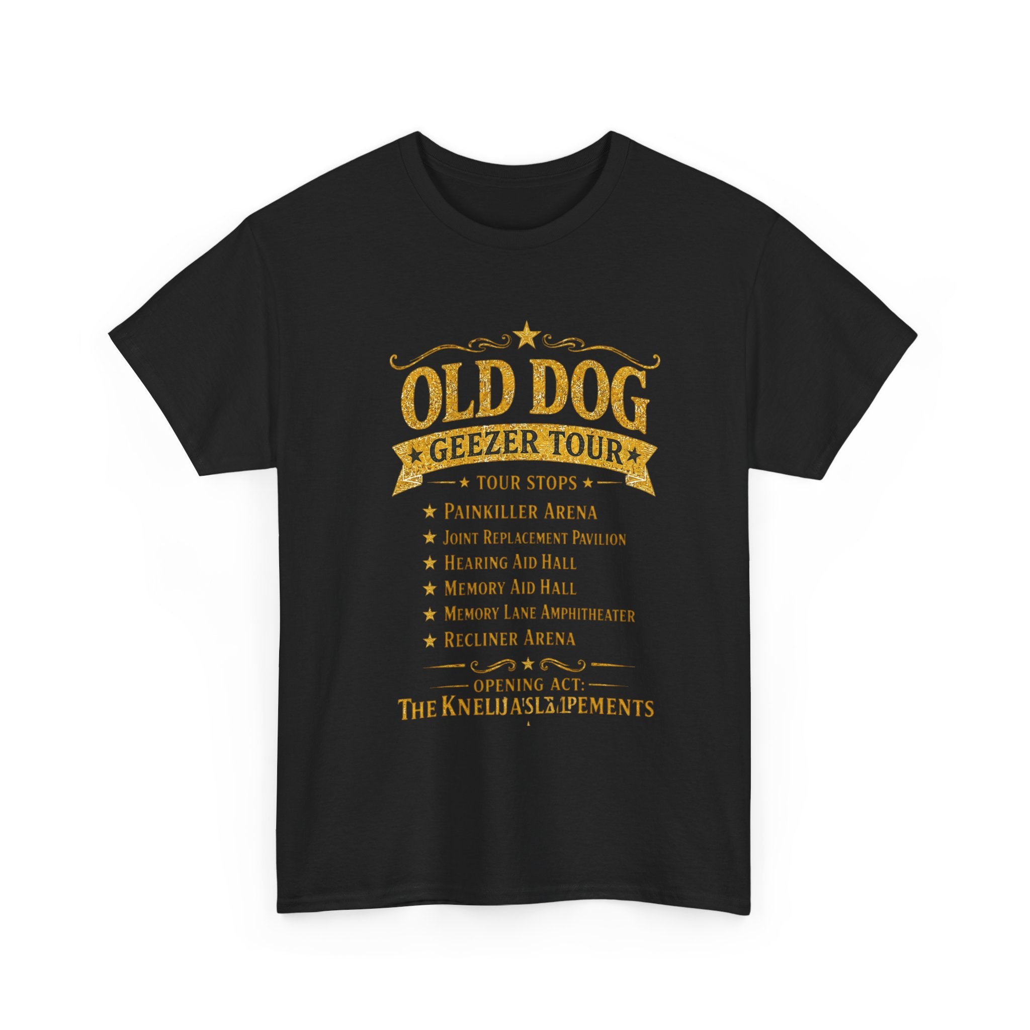 Old Dog Geezer Tour T-Shirt — Funny Senior Pet Lover Tee