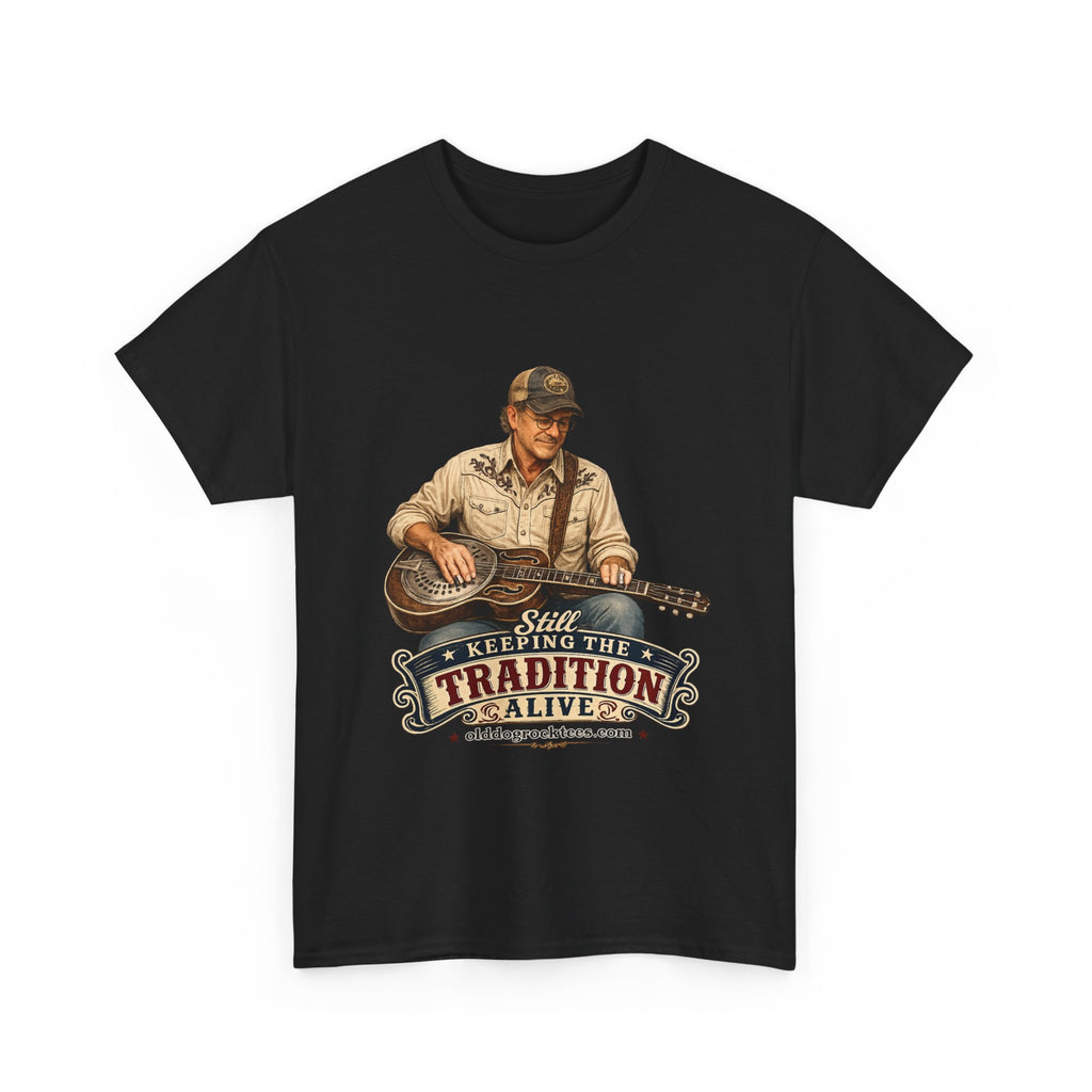 T-Shirt — "Keeping the Tradition Alive" Guitar Player Vintage Country Tee