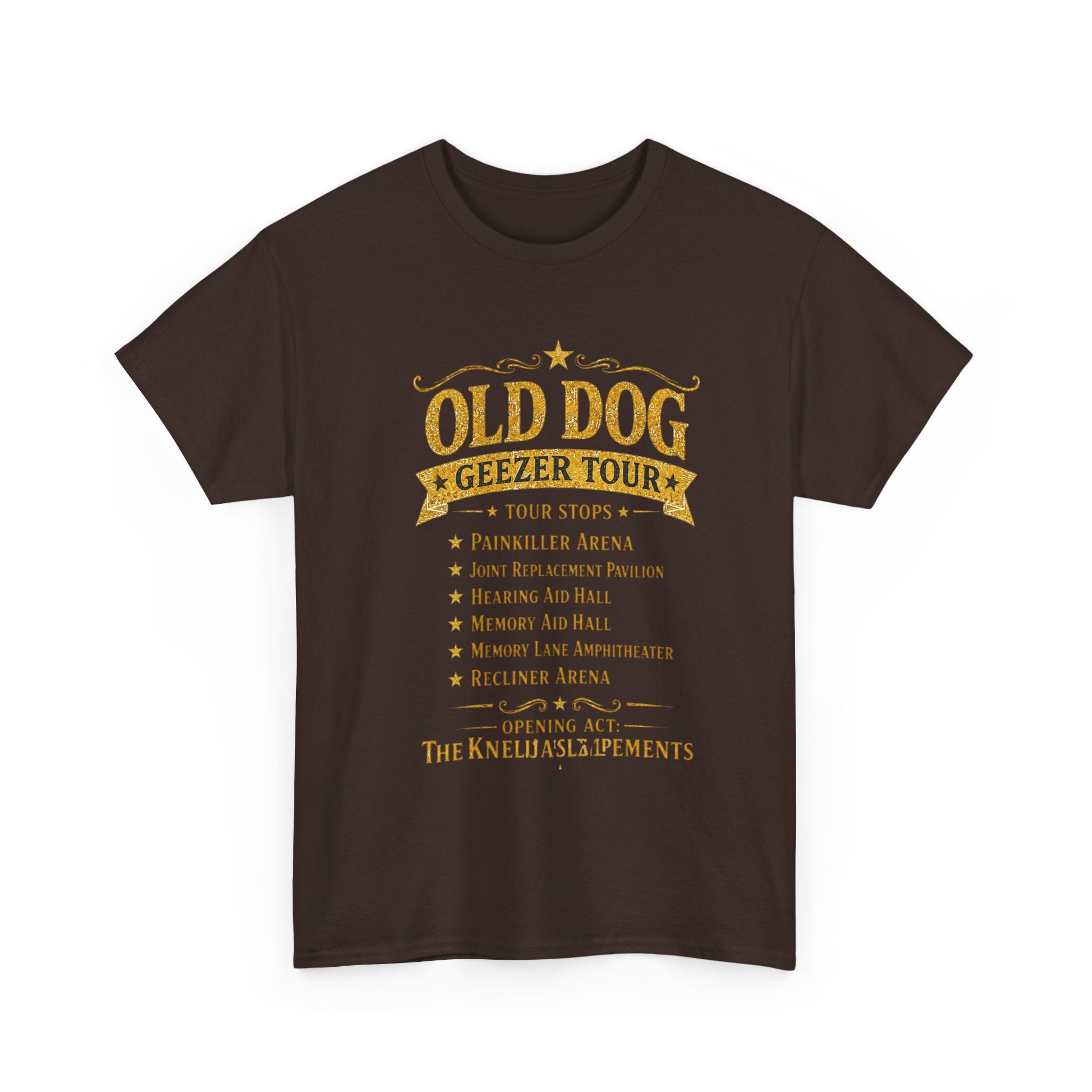 Old Dog Geezer Tour T-Shirt — Funny Senior Pet Lover Tee