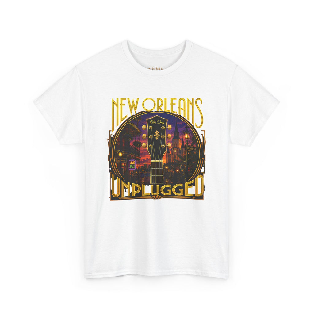 New Orleans Unplugged Guitar T-Shirt — Jazz Night Music Tee