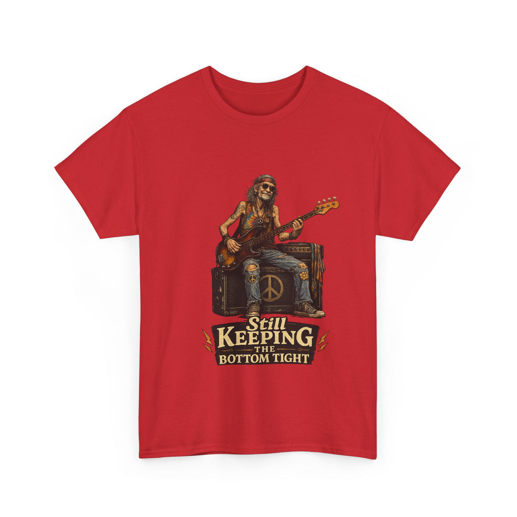 Bass Player Graphic Tee | Rock Music Vintage 'Still Keeping Bottom Tight'