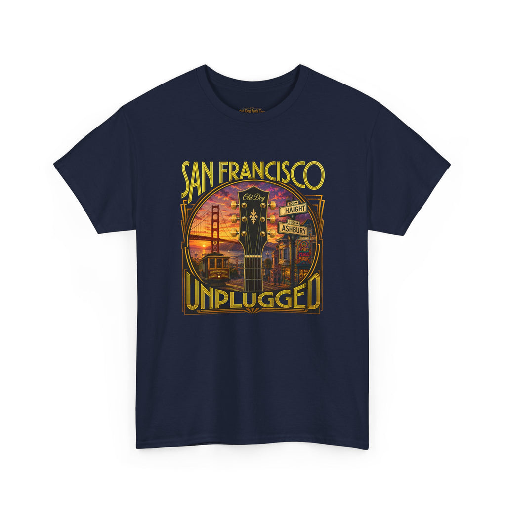 San Francisco Unplugged Tee — Vintage Sunset Golden Gate Tour Shirt