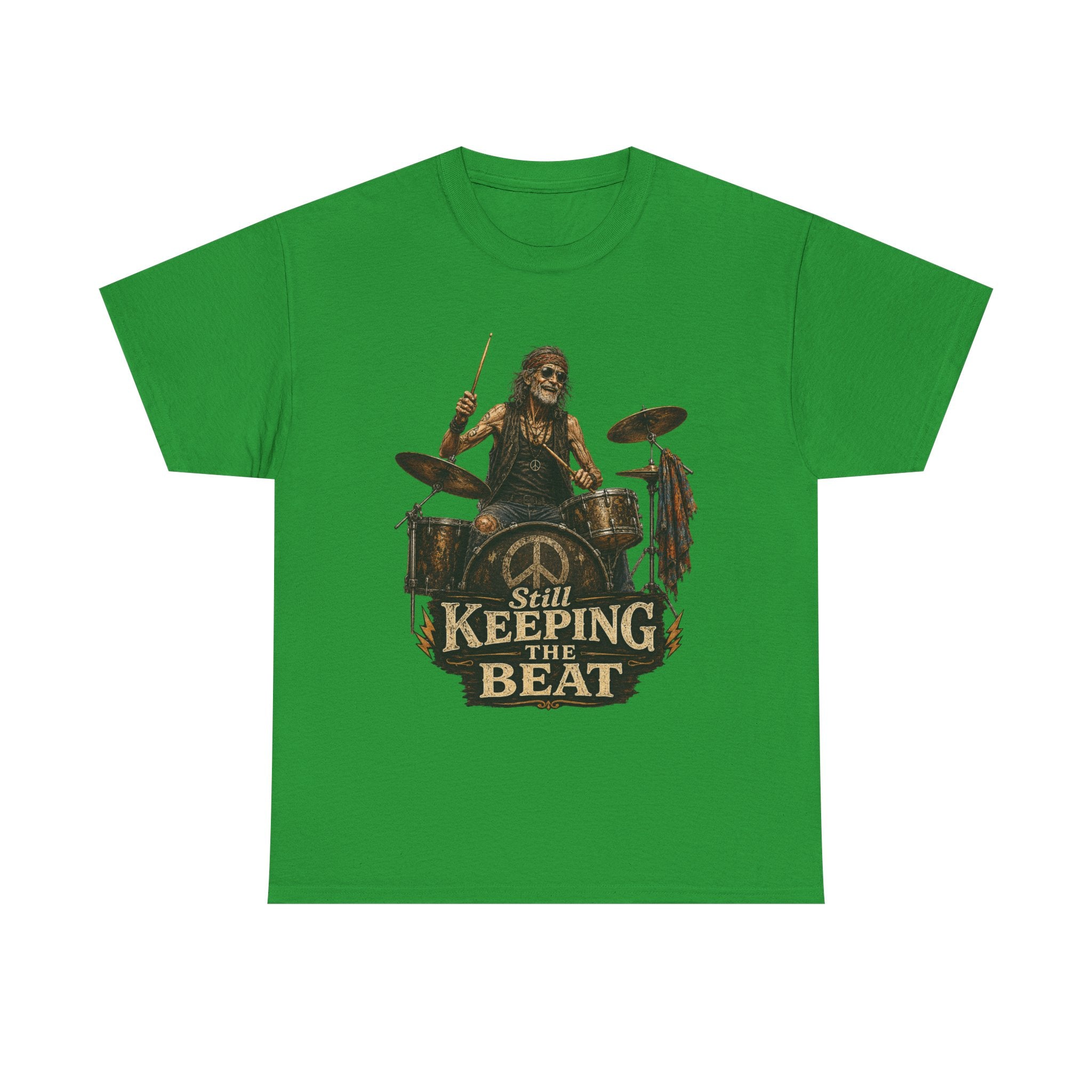 'Still Keeping the Beat' T-Shirt | Rock Music Drum Player Tee