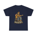 Rock and Roll Will Never Die T-Shirt — Vintage Guitarist Band Tee