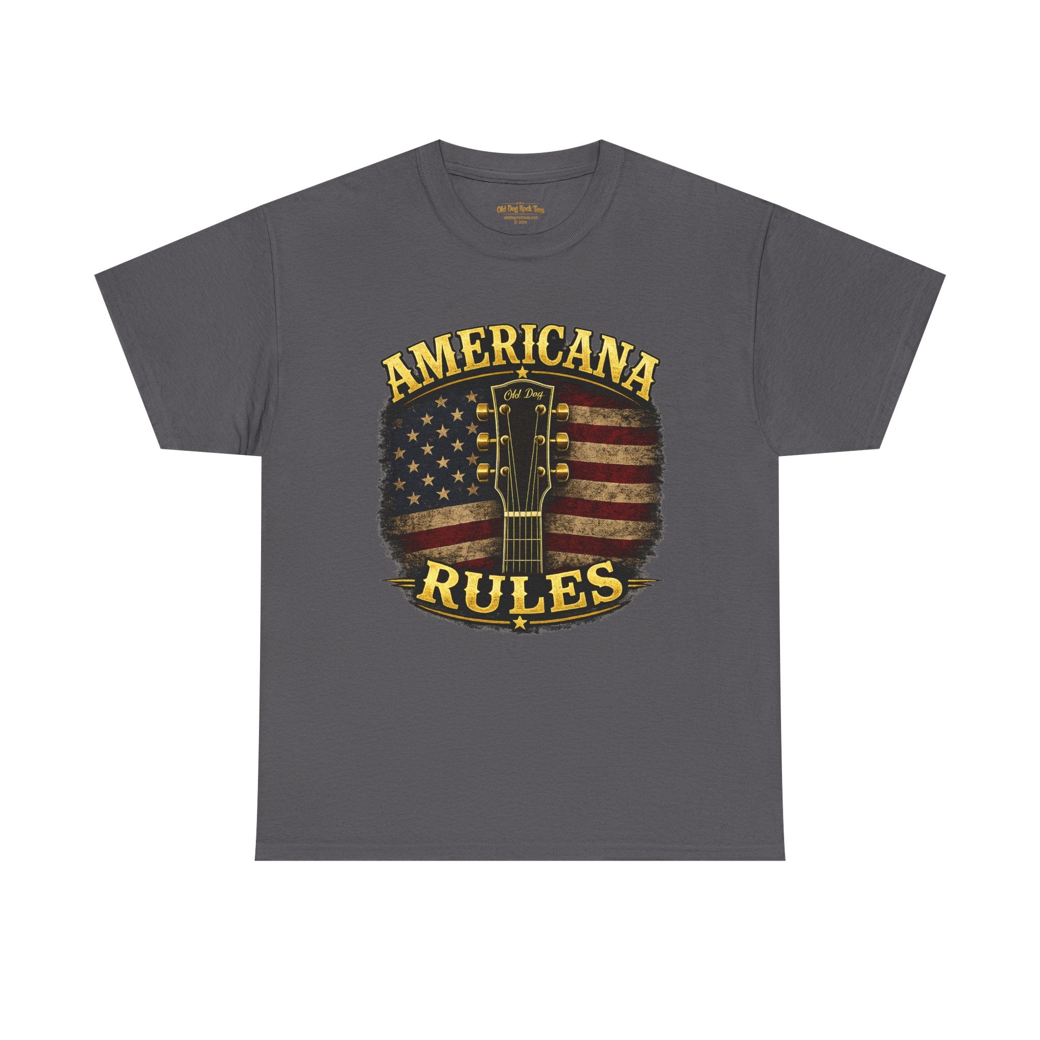 Americana Rules Guitar T‑Shirt — Vintage Country Music Tee