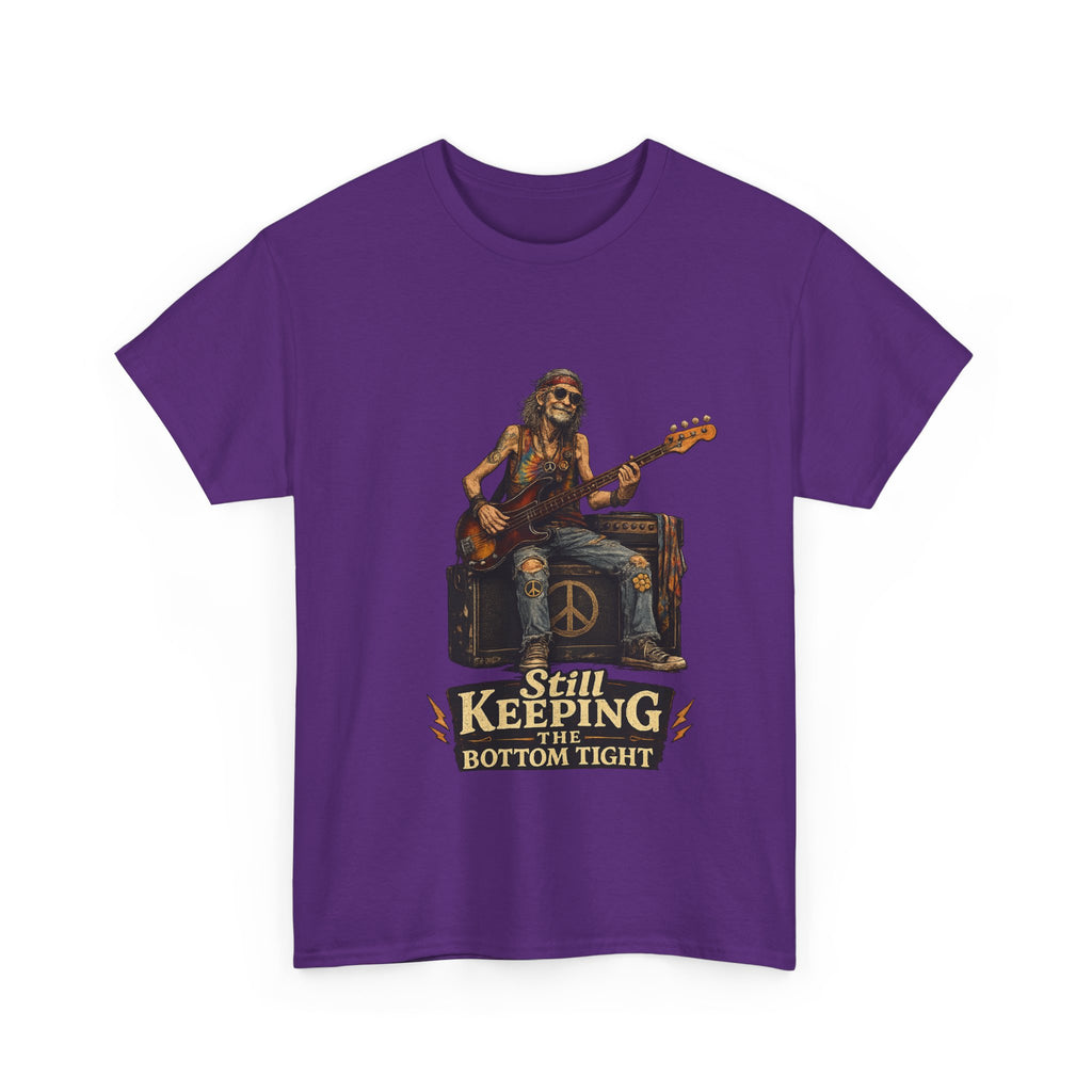 Bass Player Graphic Tee | Rock Music Vintage 'Still Keeping Bottom Tight'
