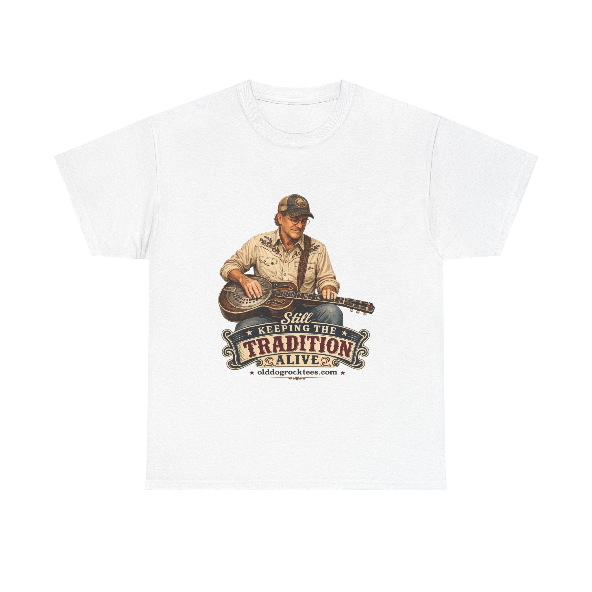 T-Shirt — "Keeping the Tradition Alive" Dobro Player Vintage Country Tee
