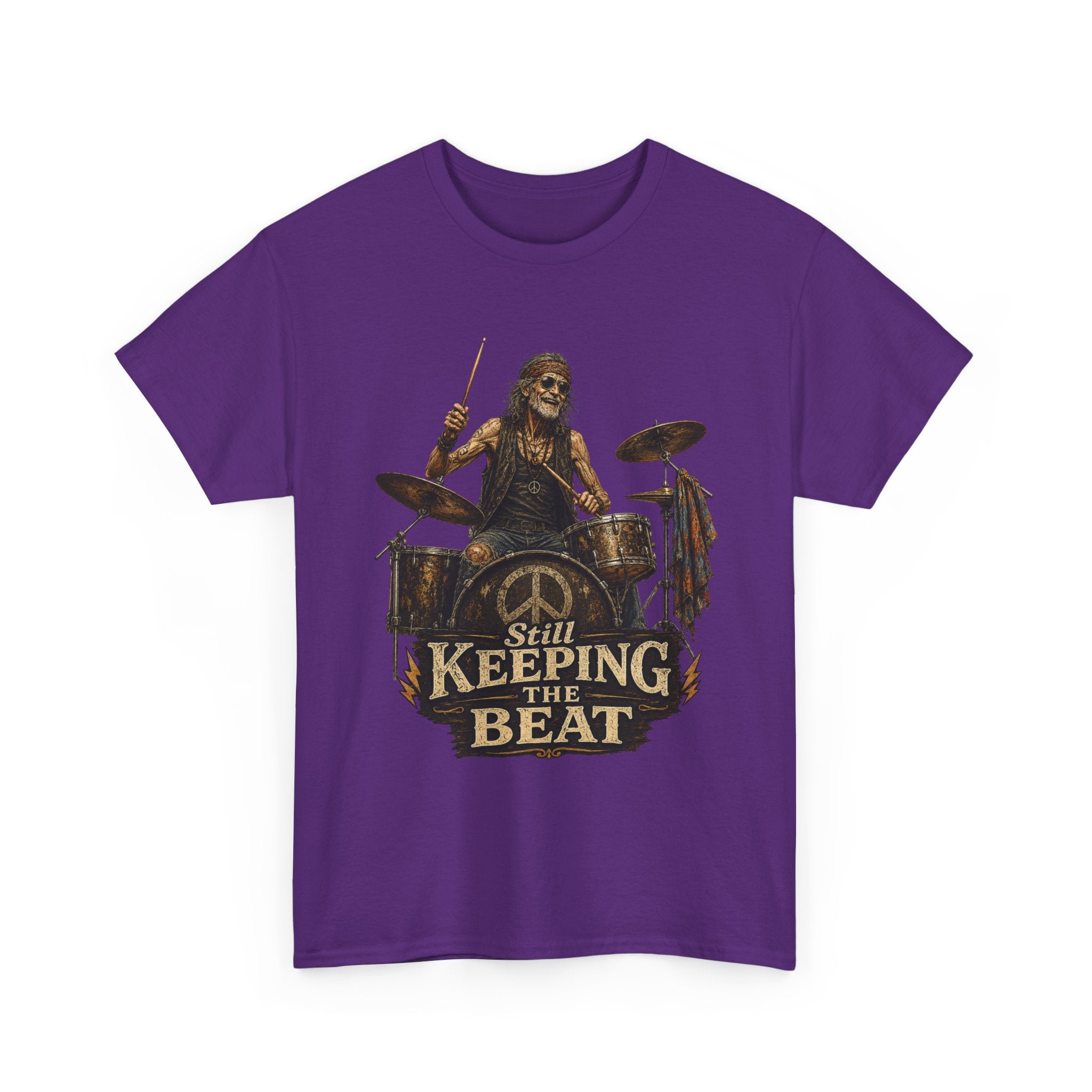 'Still Keeping the Beat' T-Shirt | Rock Music Drum Player Tee