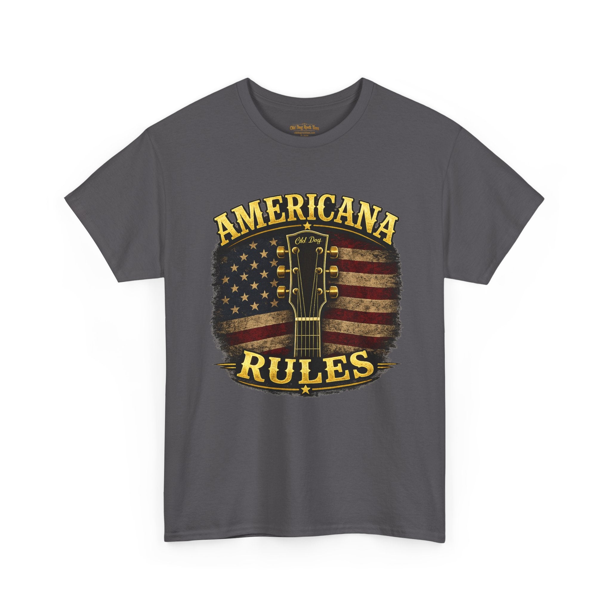 Americana Rules Guitar T‑Shirt — Vintage Country Music Tee