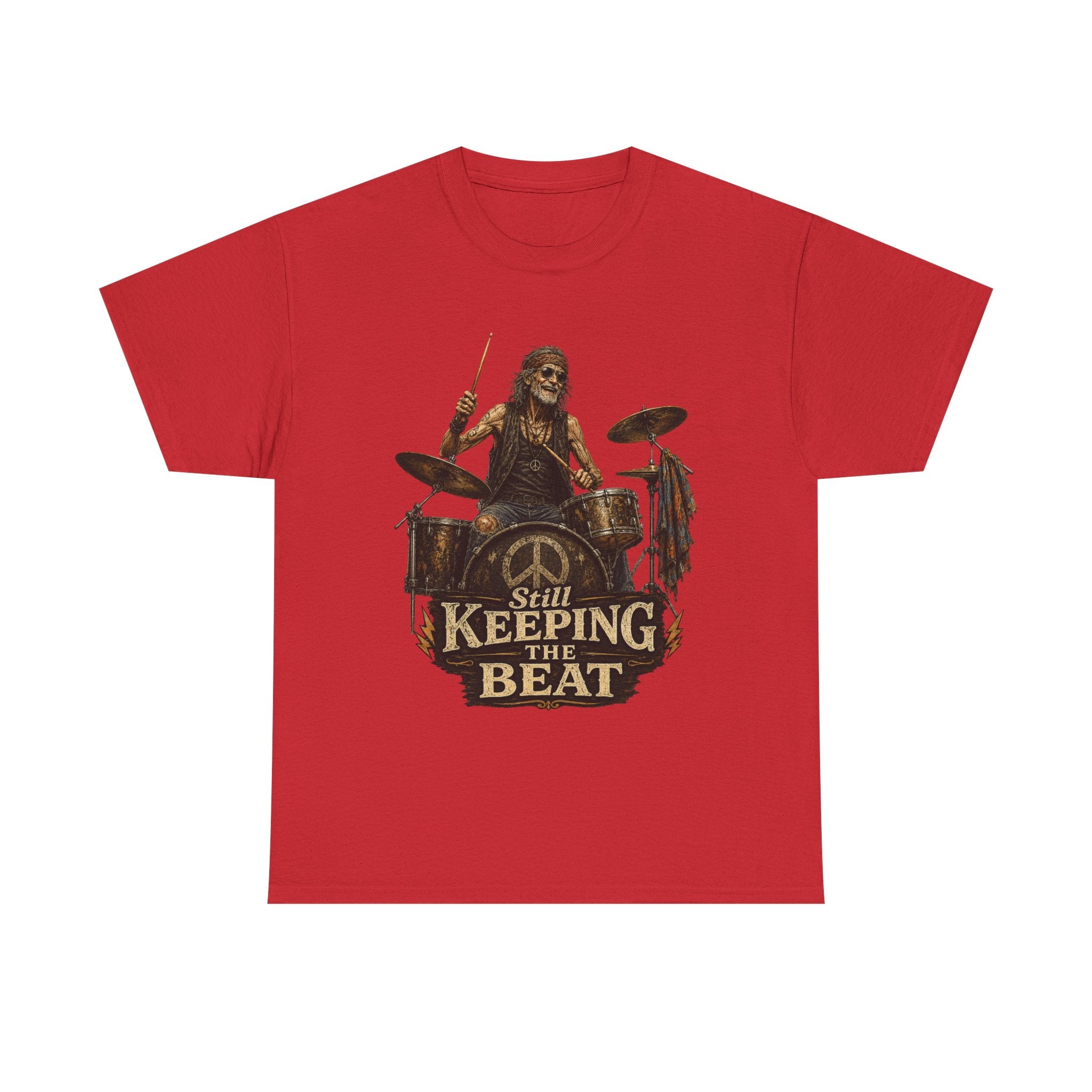 'Still Keeping the Beat' T-Shirt | Rock Music Drum Player Tee