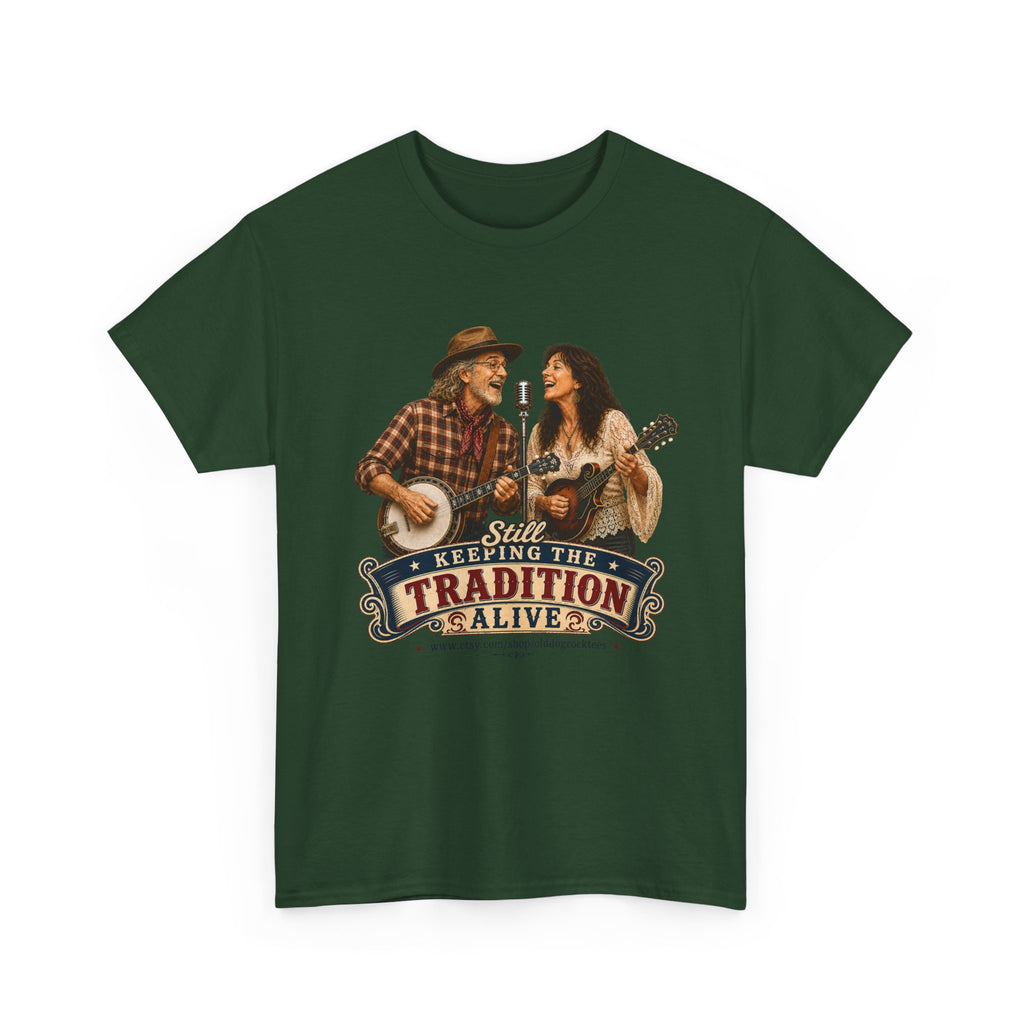 Keeping the Tradition Alive T-Shirt | Country Folk Music Banjo Guitar Design