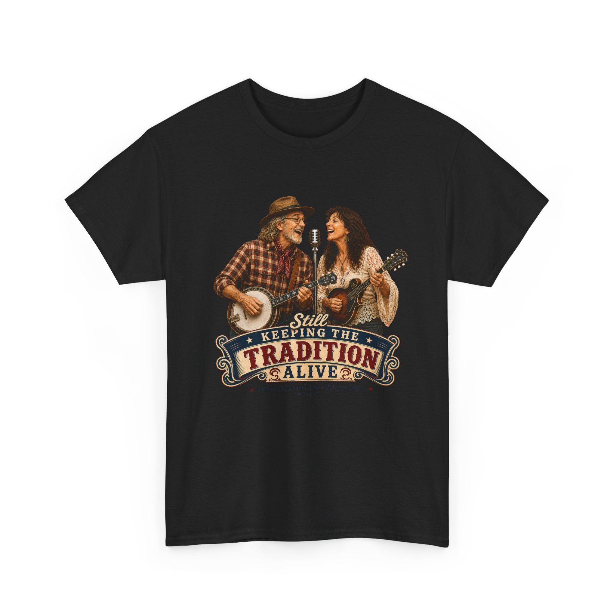Keeping the Tradition Alive T-Shirt | Country Folk Music Banjo Guitar Design
